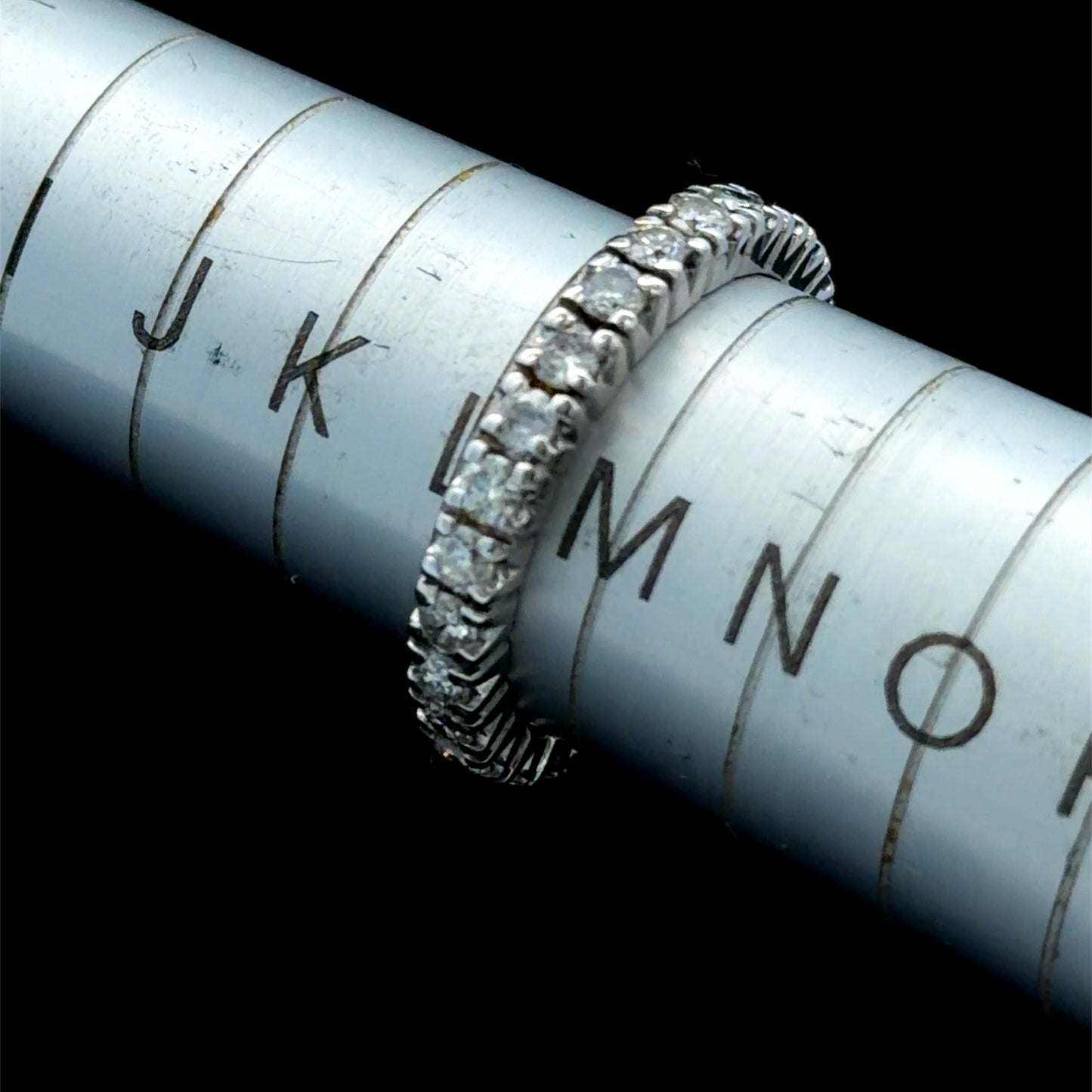 18K White Gold Diamond Full Eternity Ring APPX 1.0 CTS