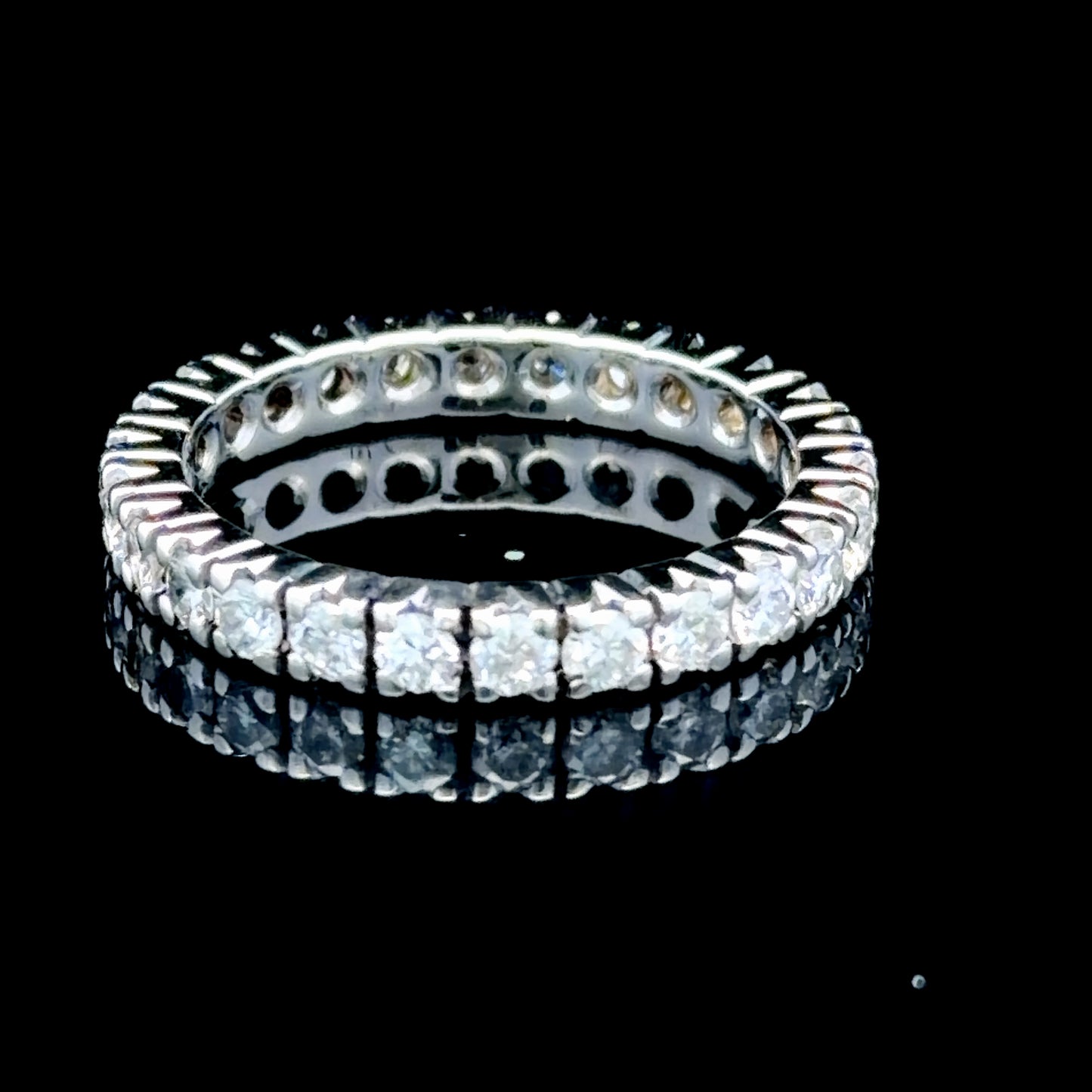 18K White Gold Diamond Full Eternity Ring APPX 1.0 CTS