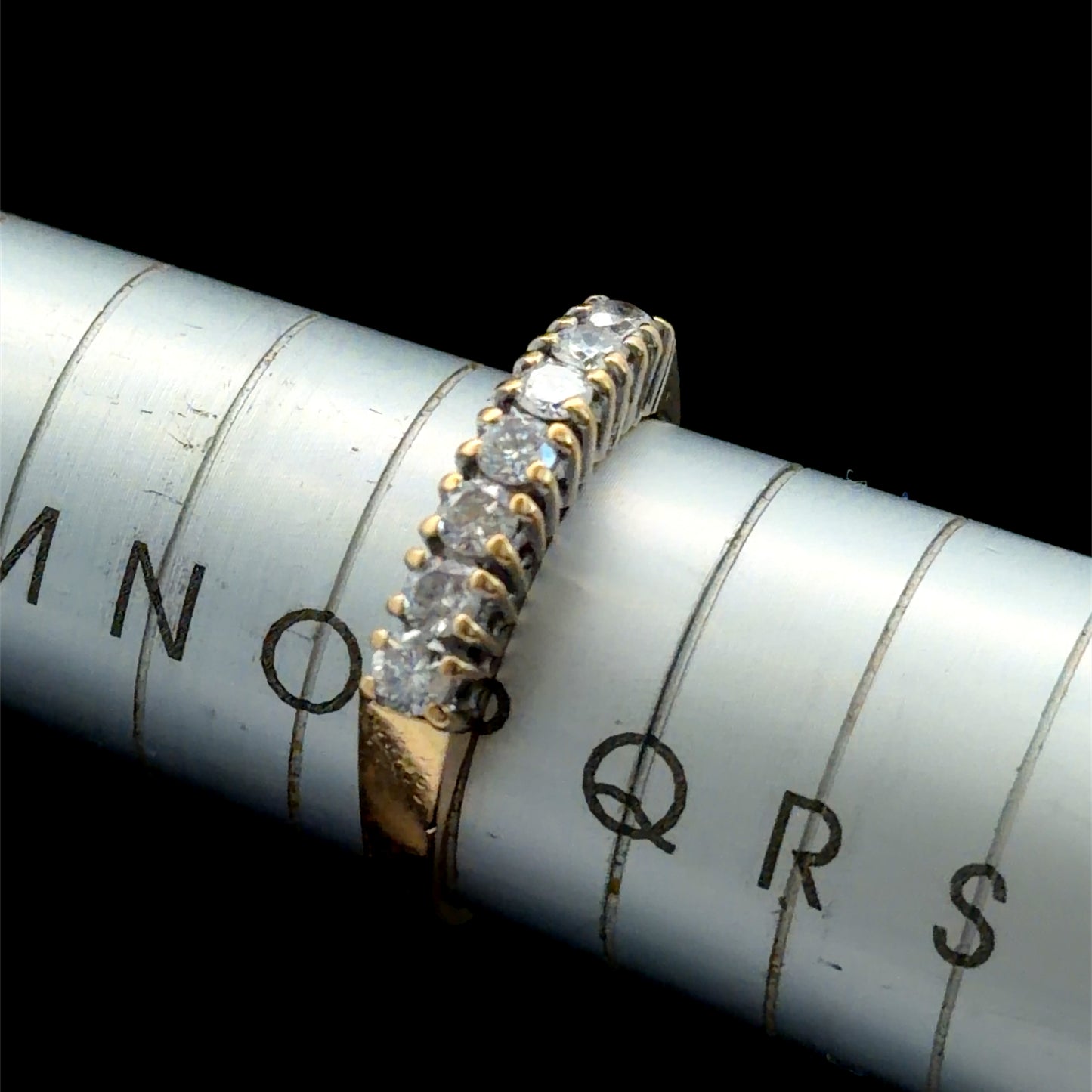 18K Yellow Gold Diamond 7 Stone Ring APPX 0.5 CTS