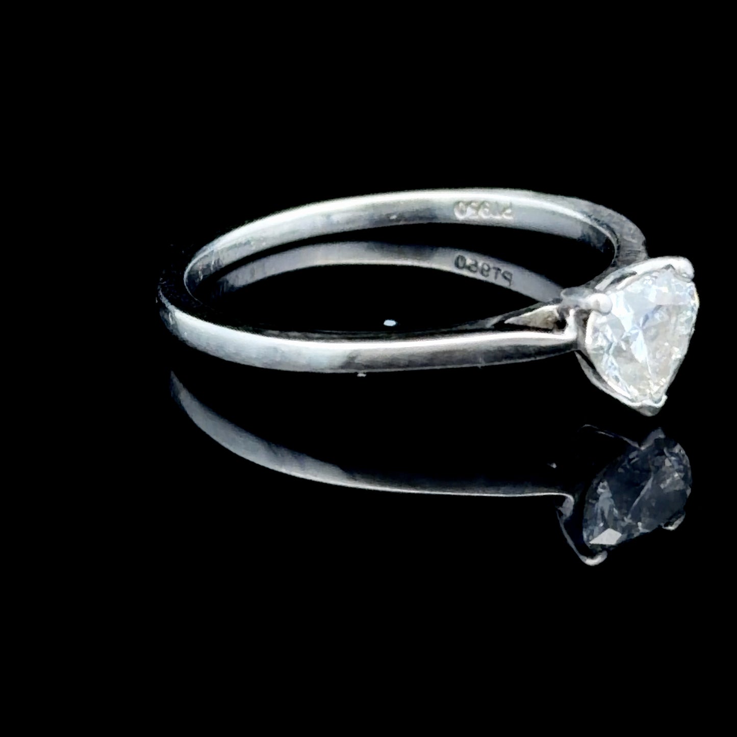Platinum Heart Diamond Ring APPX 0.7 CTS GIA Certificated