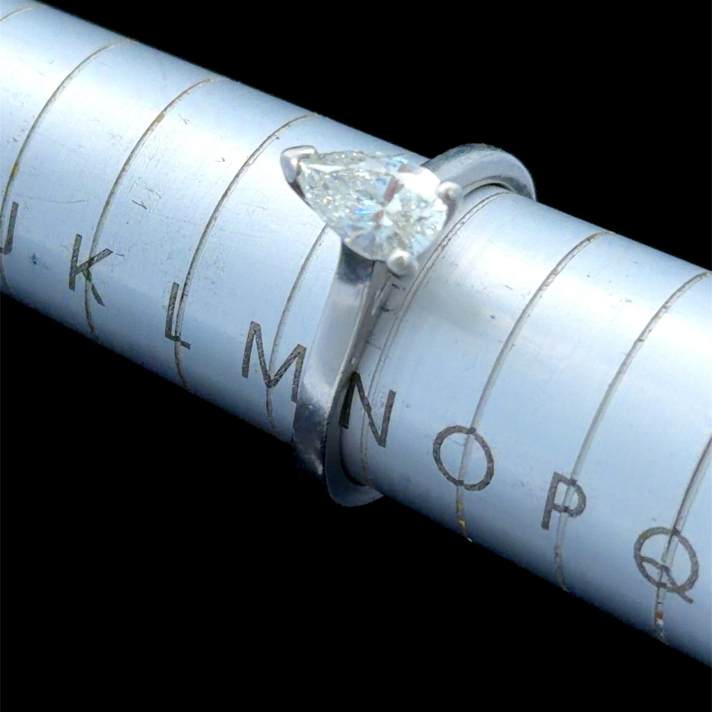 Platinum Pear-Cut Diamond Solitaire Ring APPX 1.05 CTS
