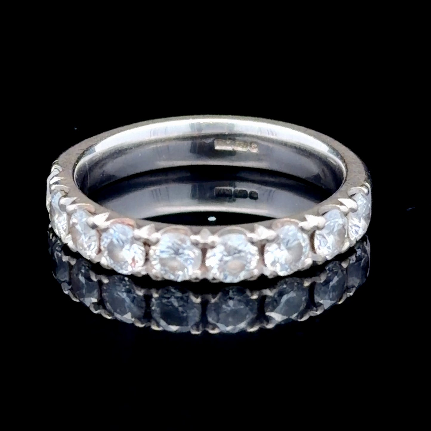 18K White Gold Diamond Eternity Ring APPX 1.0 CTS