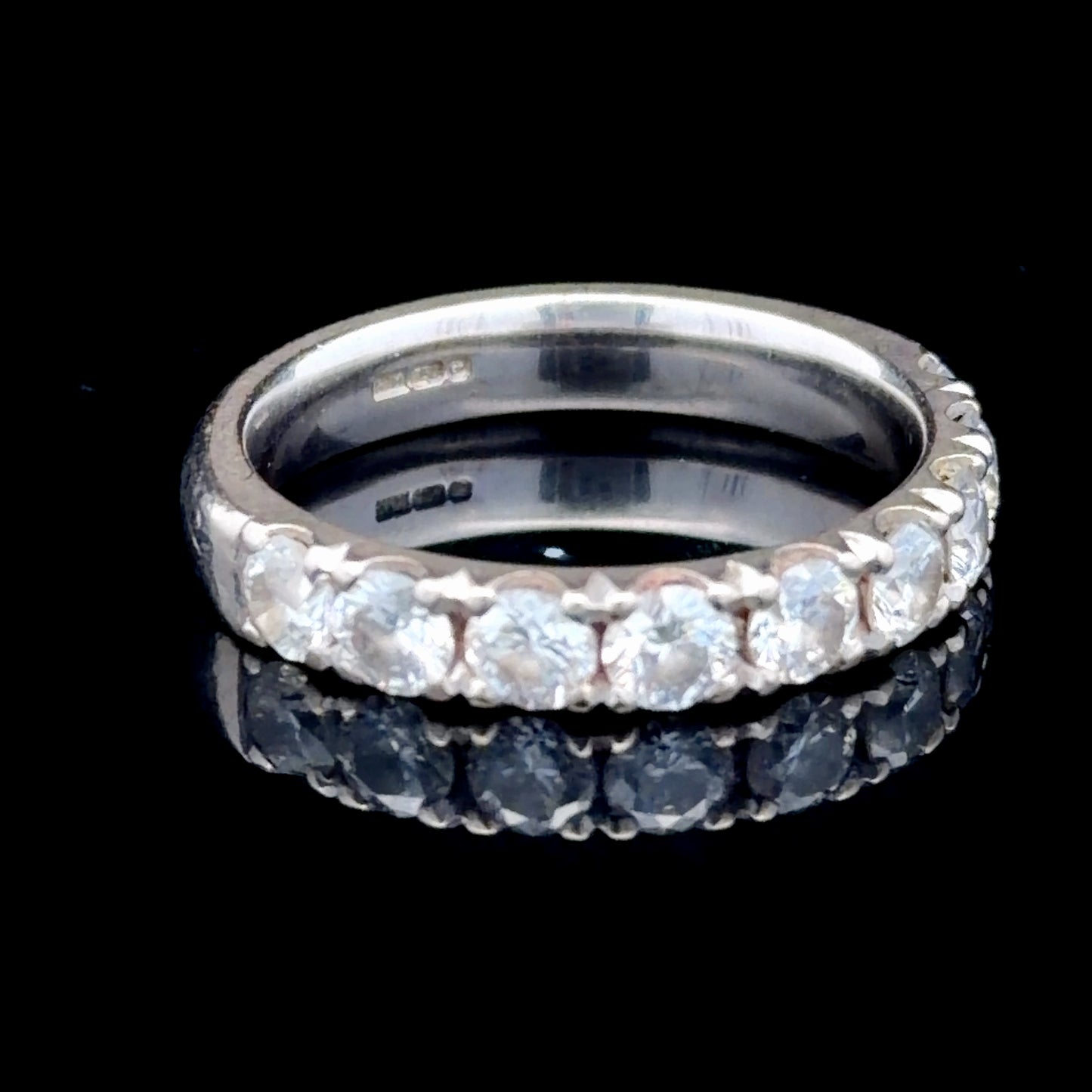 18K White Gold Diamond Eternity Ring APPX 1.0 CTS