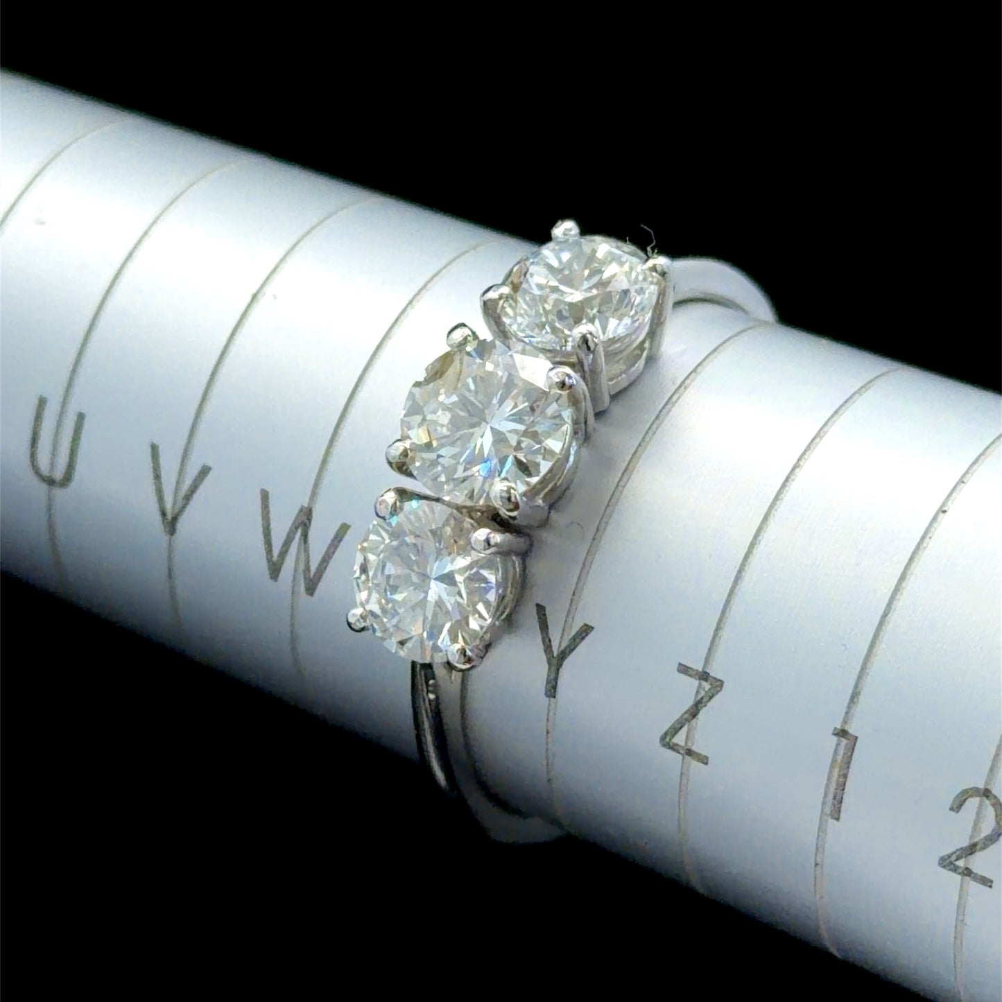 Platinum Diamond Trilogy Ring APPX 2.64 CTS