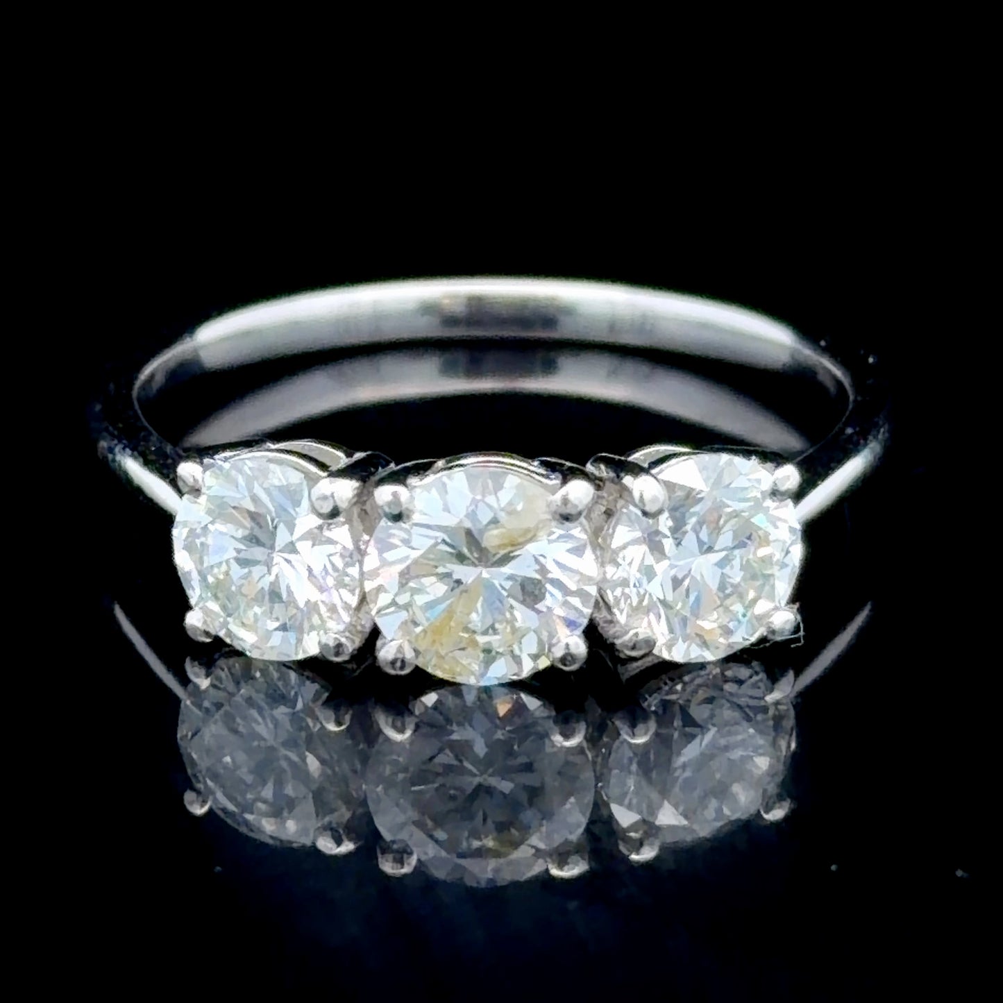 Platinum Diamond Trilogy Ring APPX 2.64 CTS