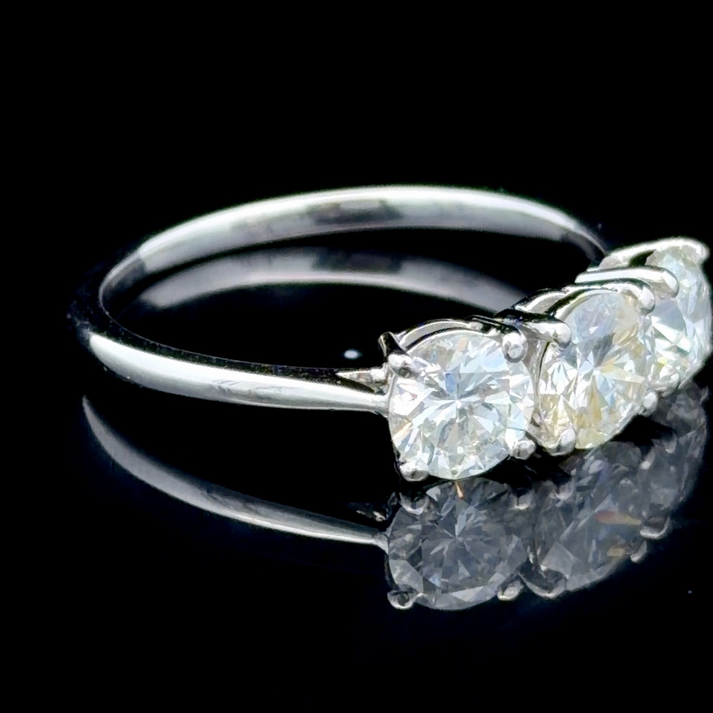 Platinum Diamond Trilogy Ring APPX 2.64 CTS