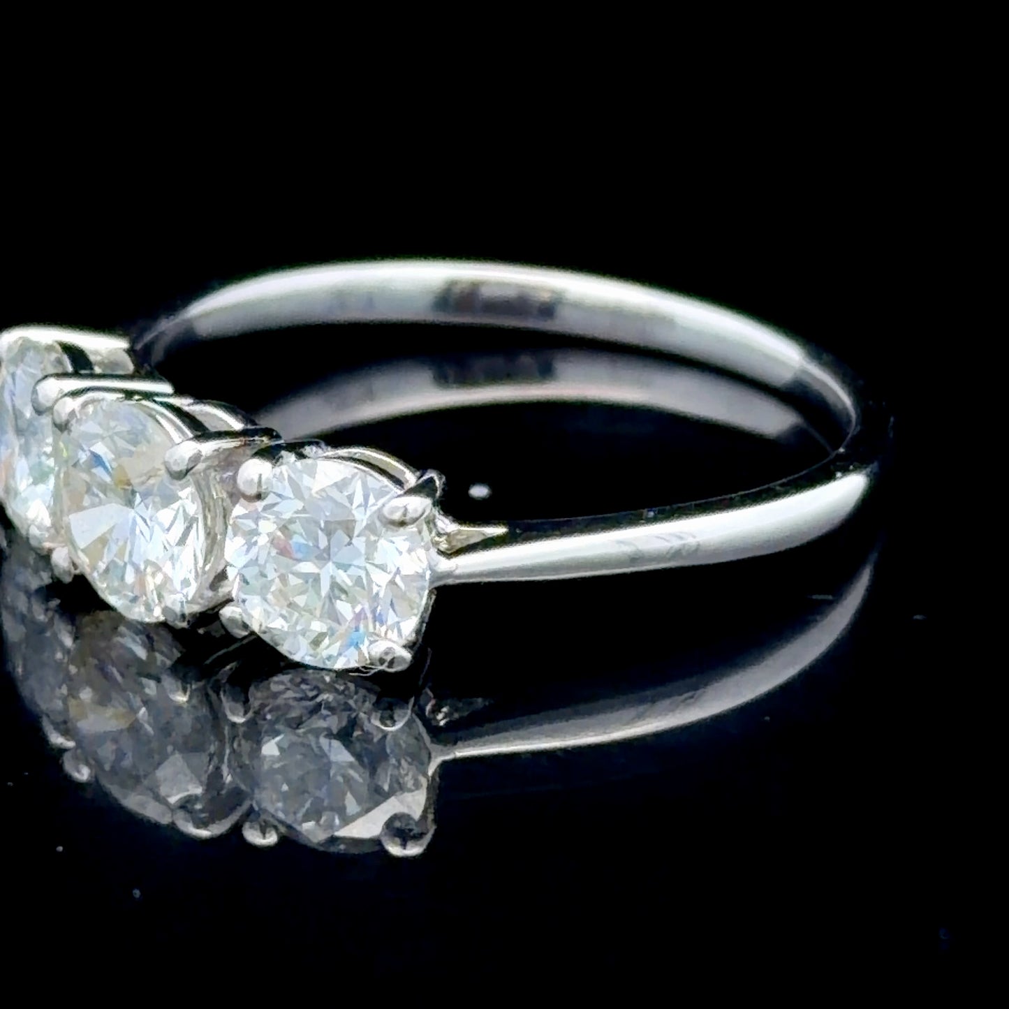 Platinum Diamond Trilogy Ring APPX 2.64 CTS