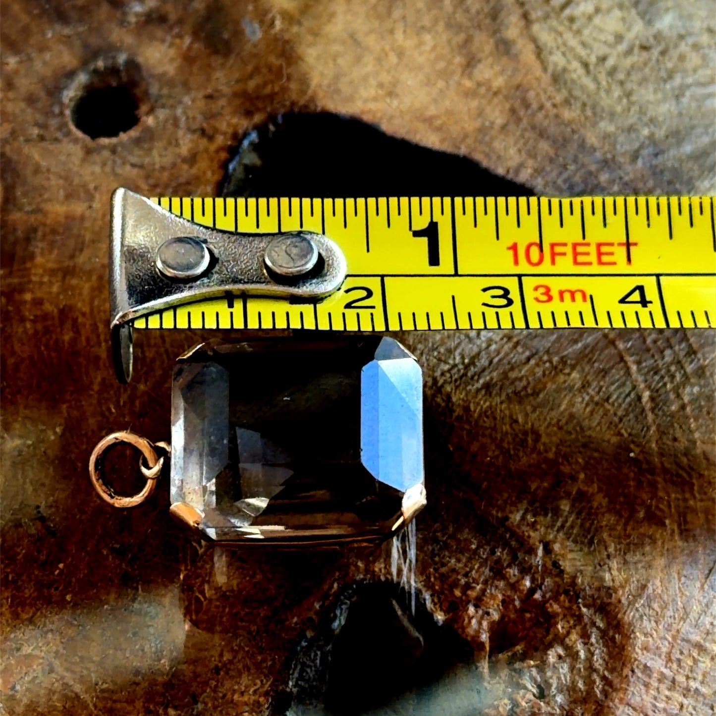 9K Yellow Gold Smokey Quartz Pendant