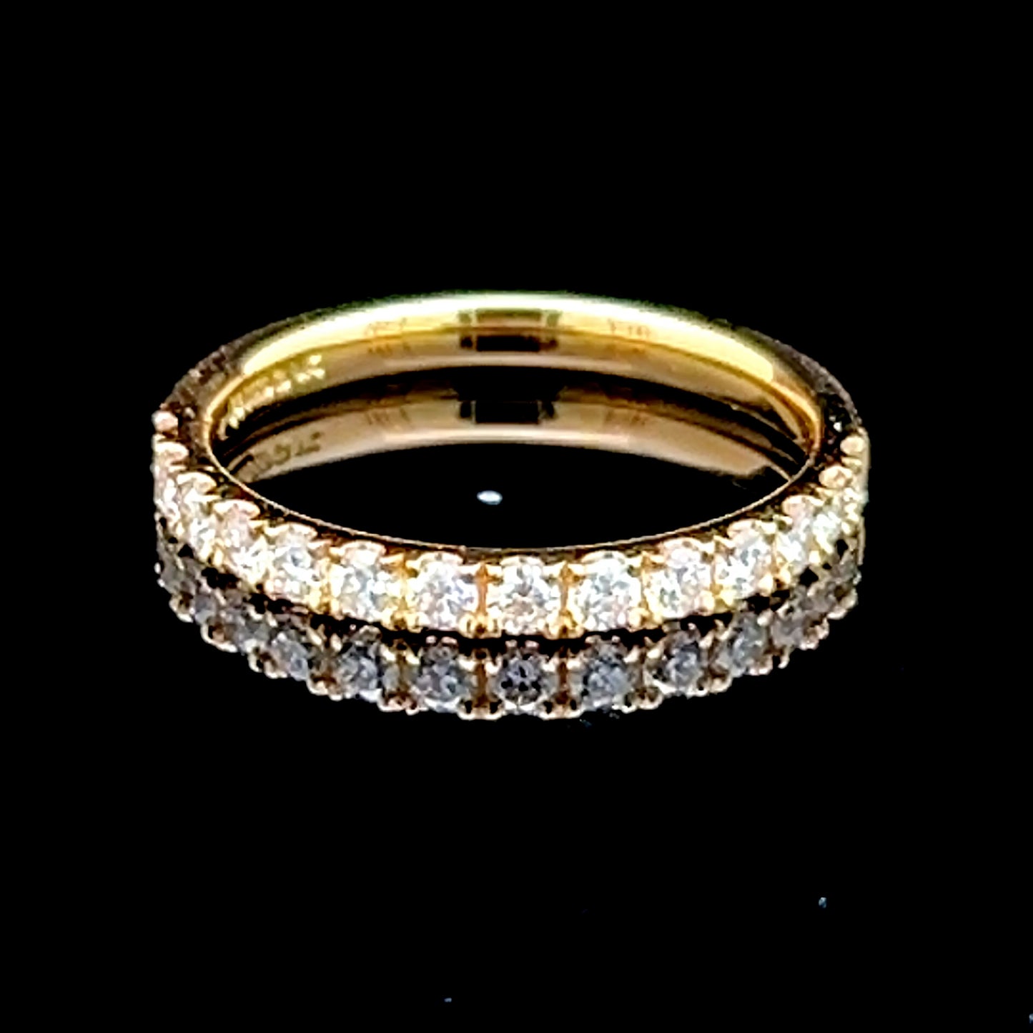 18K Yellow Gold Micro Claw Eternity Ring