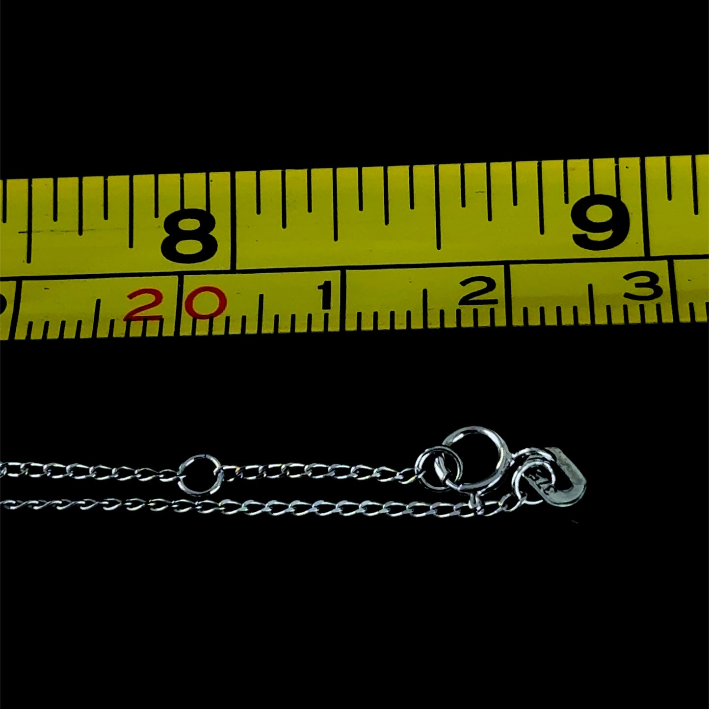 9K White Gold Diamond Pendant & Chain