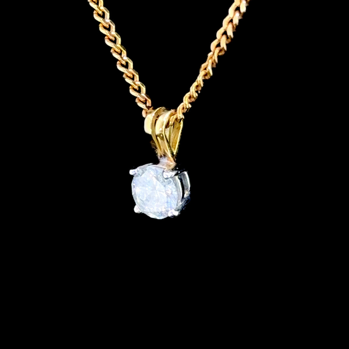 Pretty 18k Yellow Gold Diamond Pendant Of 0.55 Cts (Pendant Only)