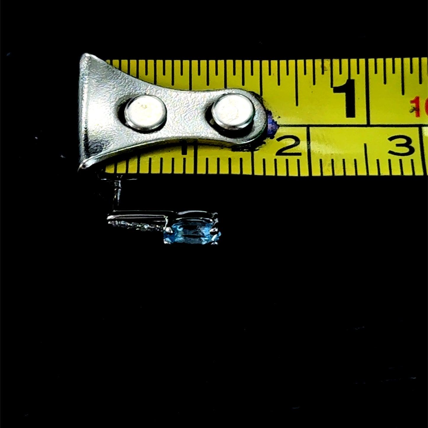 9K White Gold Aquamarine Studs