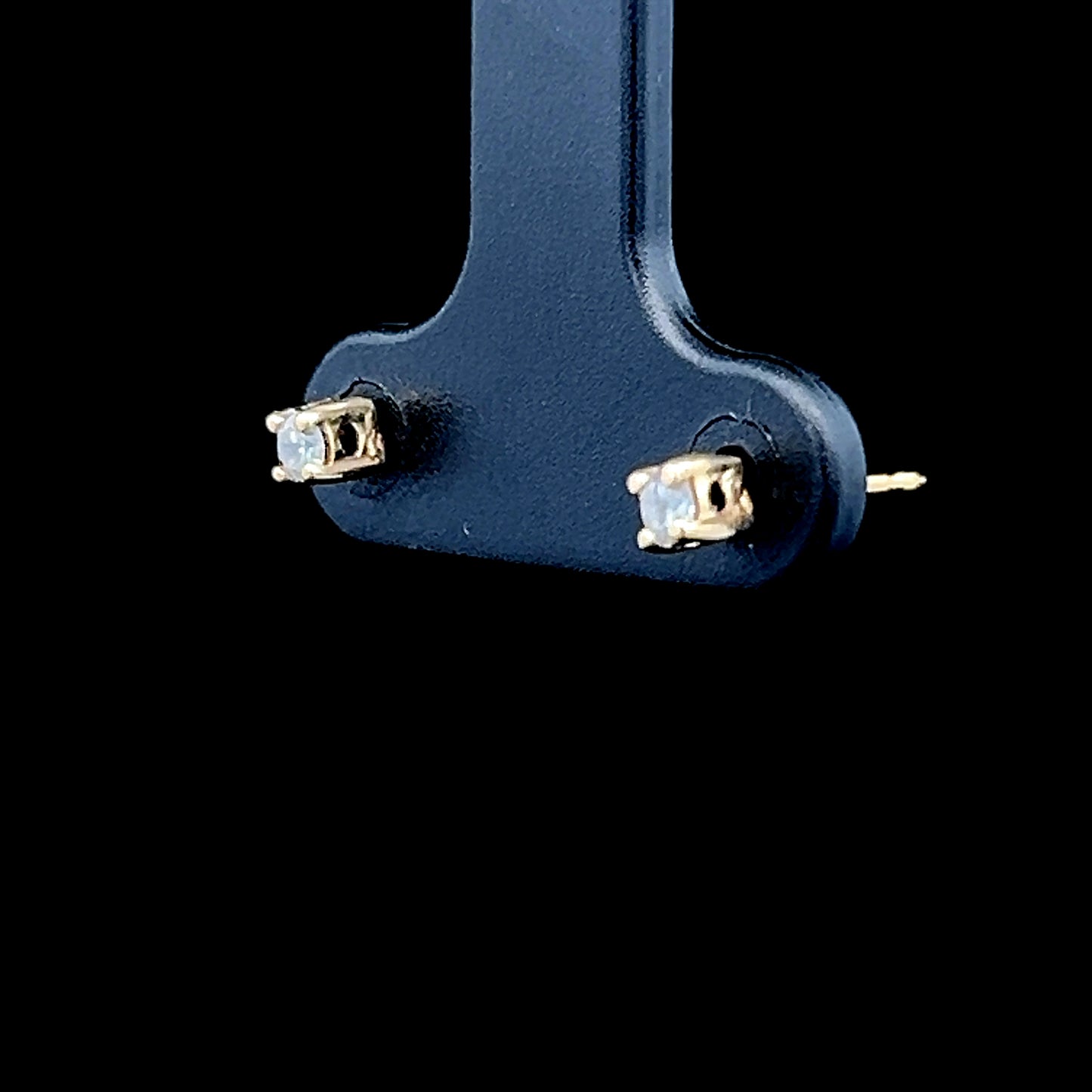 14K Yellow Gold Diamond Studs