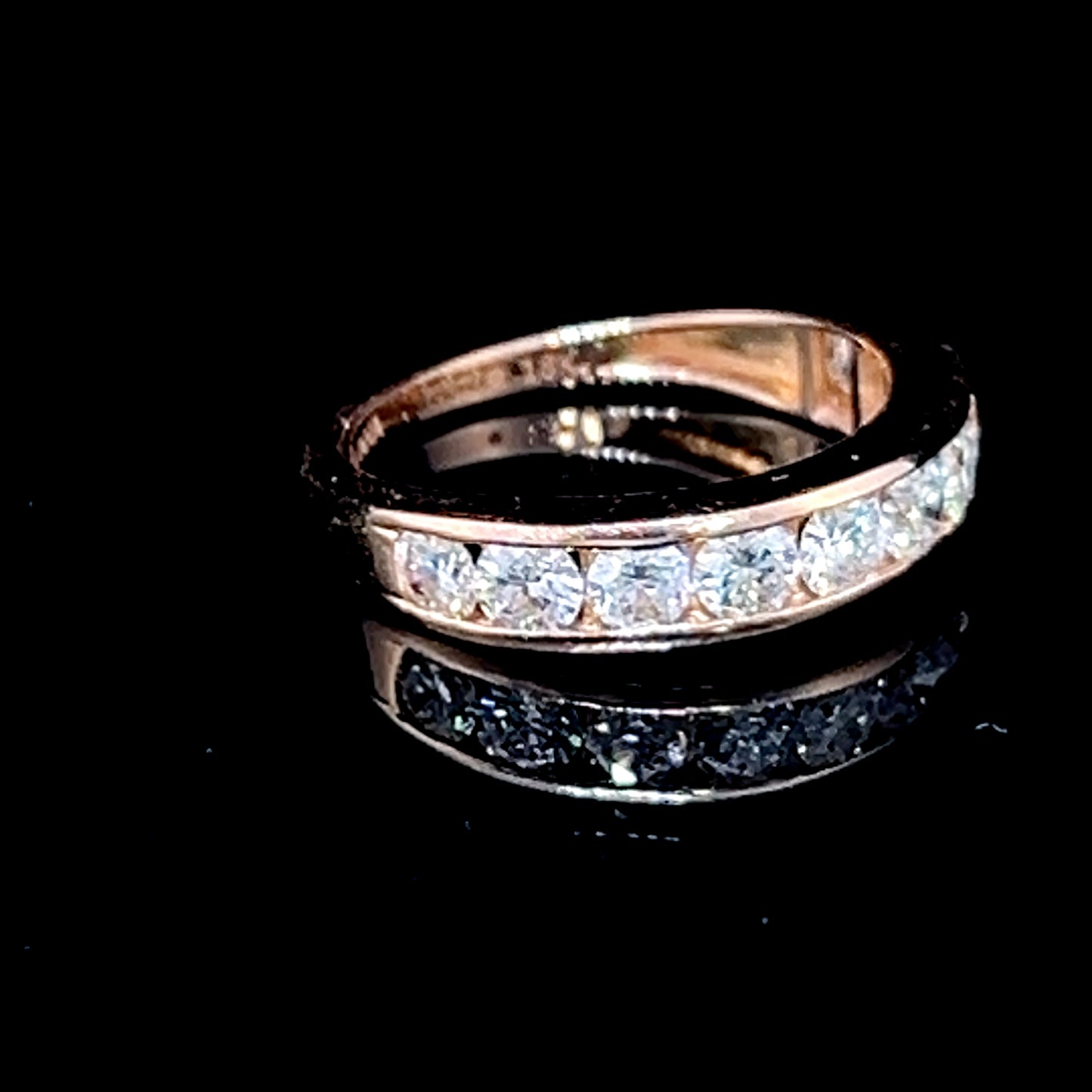 18K Yellow Gold Channel Set Diamond Ring APPX 1.0 CTS