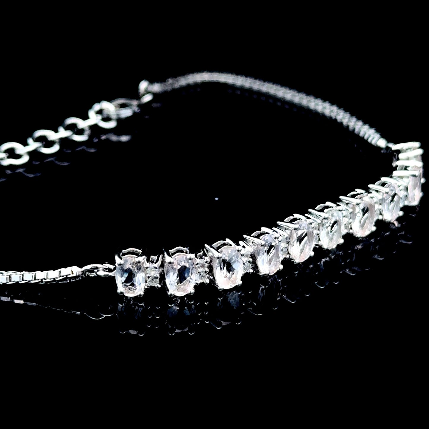Silver Pale Morganite Bracelet