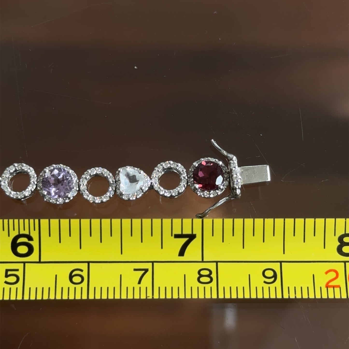18K White Gold & Diamond Multistone Bracelet