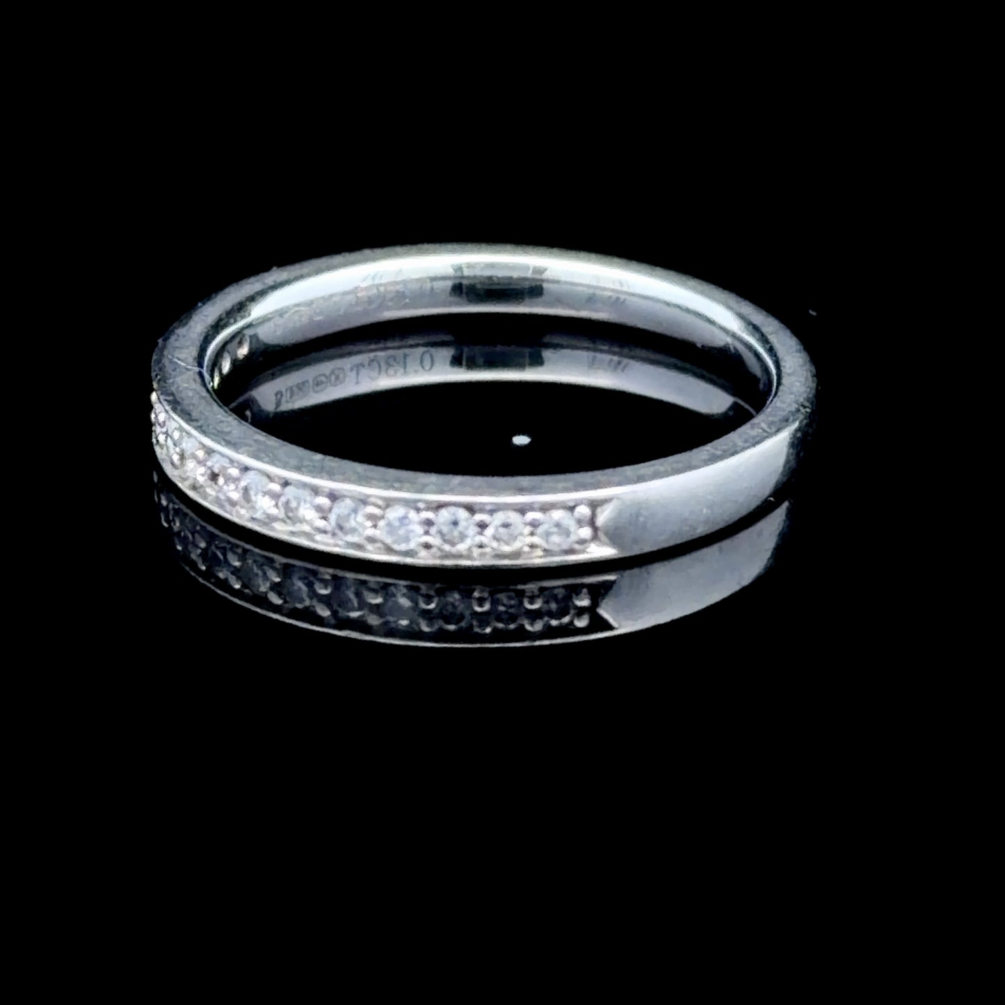 Platinum & Diamond Eternity Ring Appx 0.35 Cts