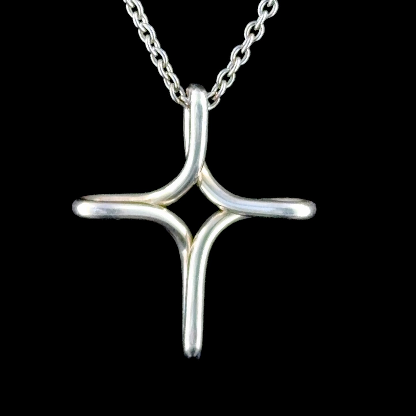 Tiffany Silver Cross Pendant By Elsa Peretti (No Chain).