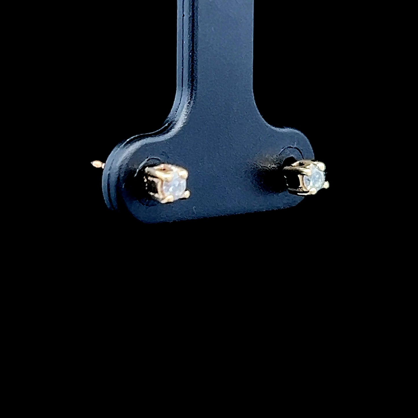 14K Yellow Gold Diamond Studs
