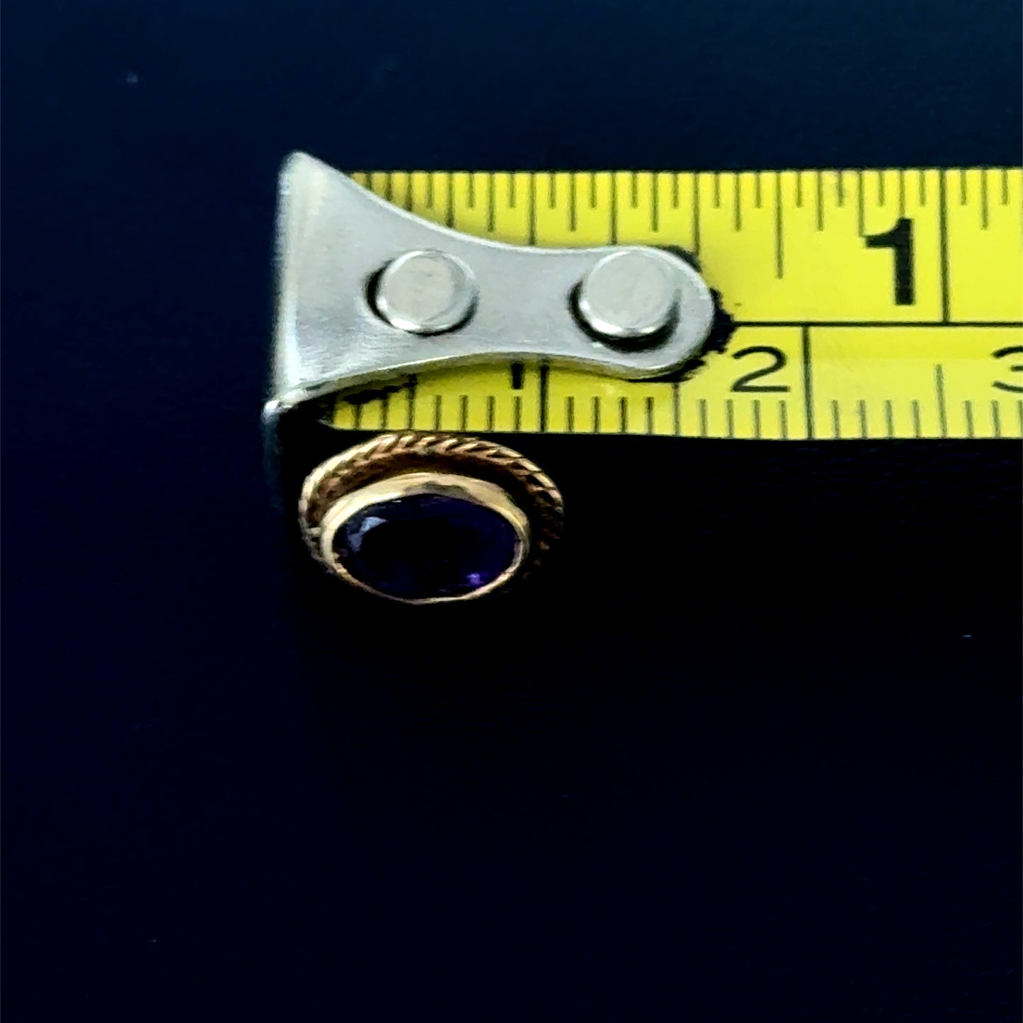 9K Yellow Gold Amethyst Studs