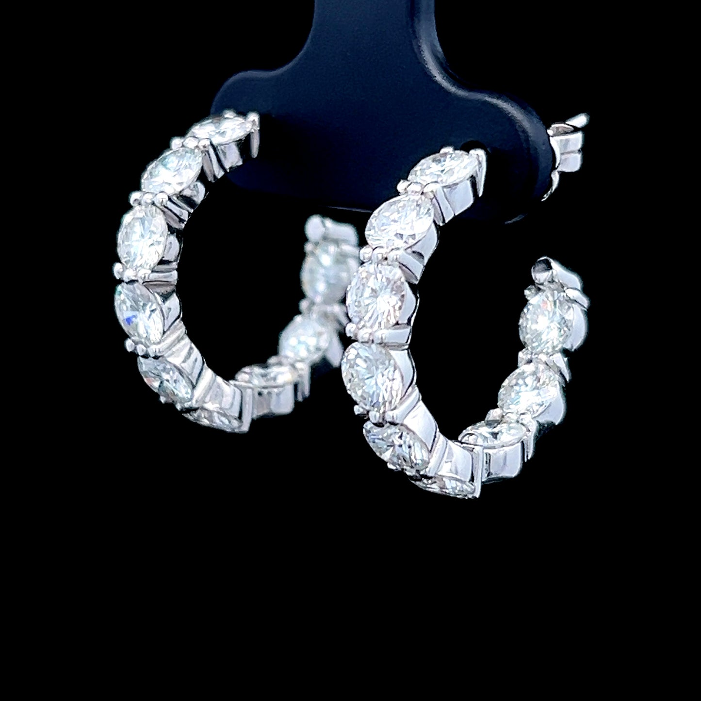 Platinum Diamond Hoops APPX 4.5 CTS