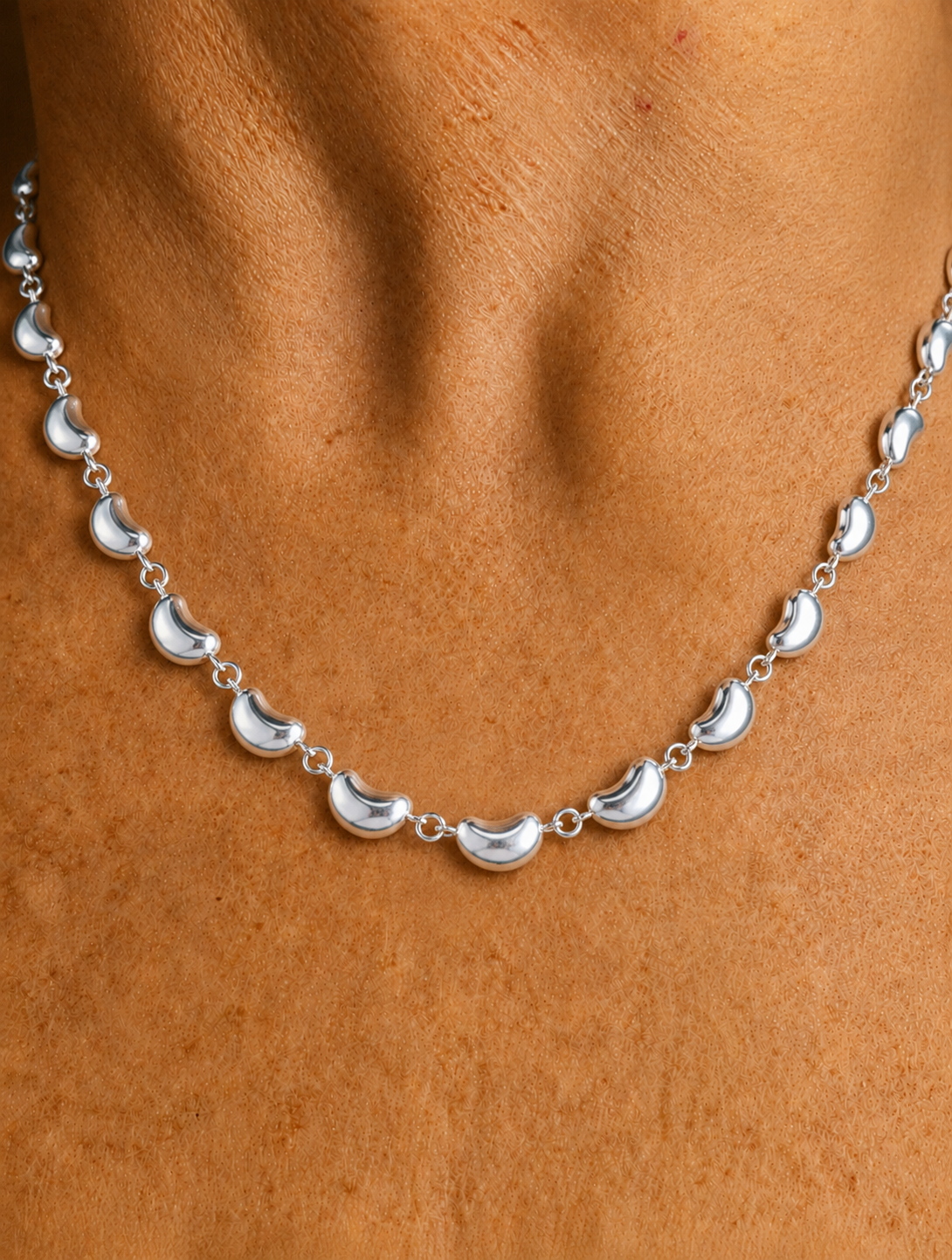 Lovely Silver 925 Bean Necklace