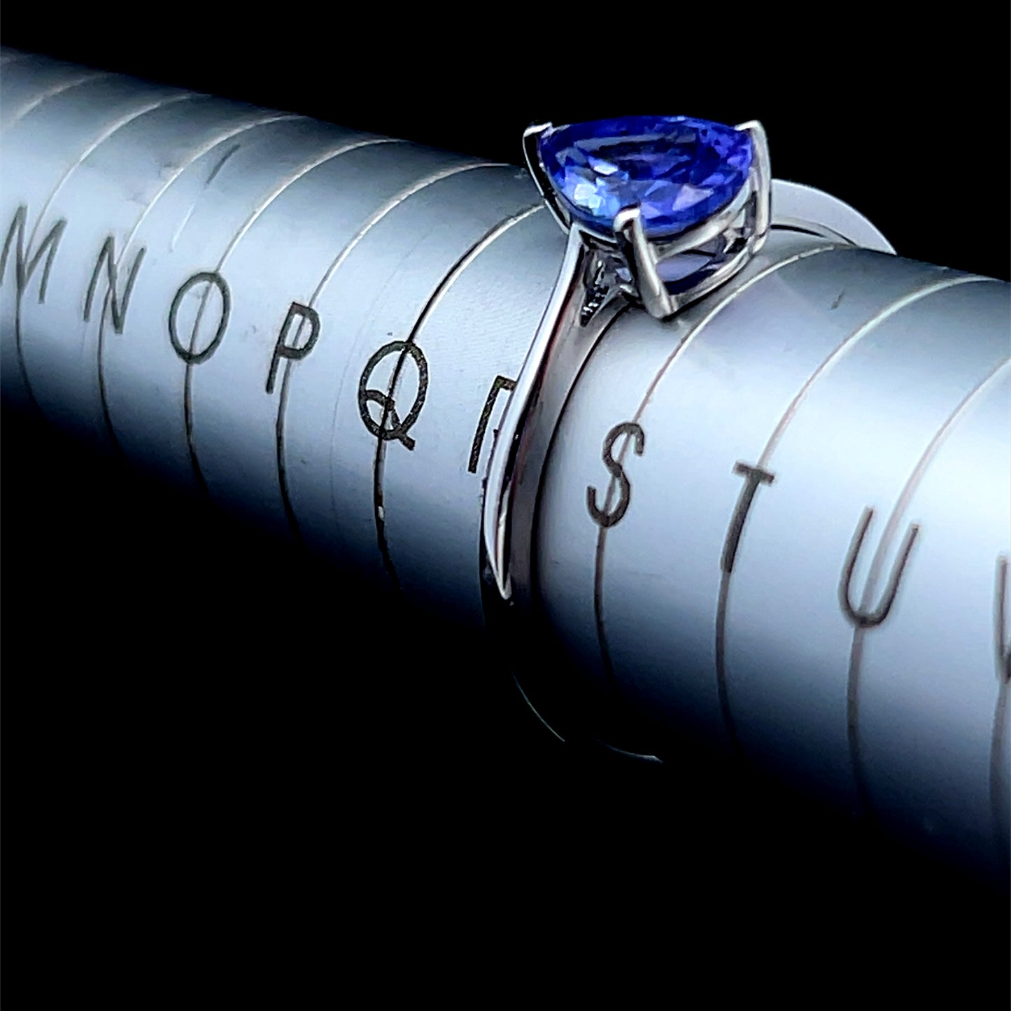 9K White Gold Tanzanite Solitaire Ring