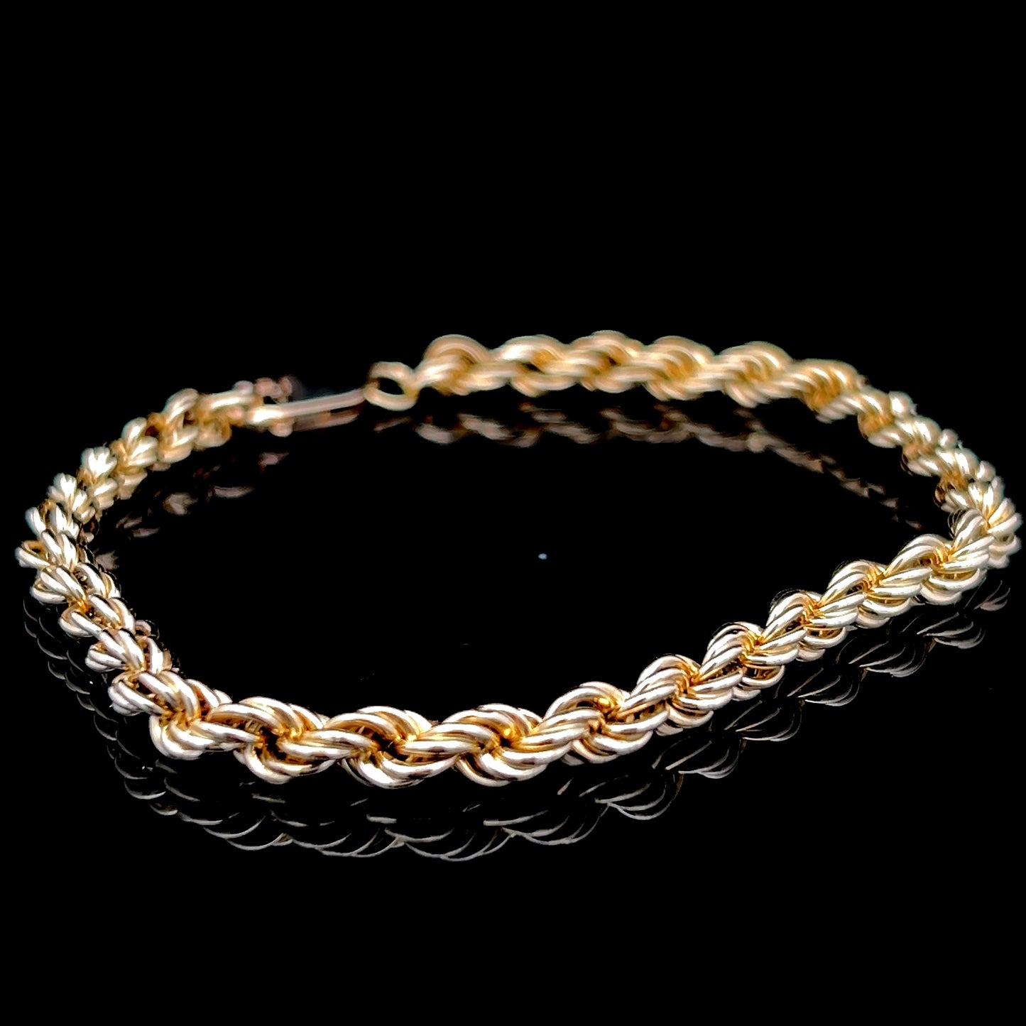 9K Yellow Gold Rope Twist Bracelet