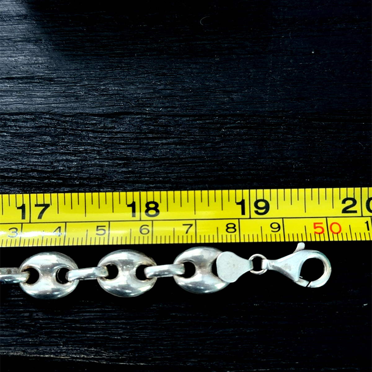A Heavy Silver Necklace Incorporating Mariner Links & A Substantial Lobster Clasp 19.5 Inches Long
