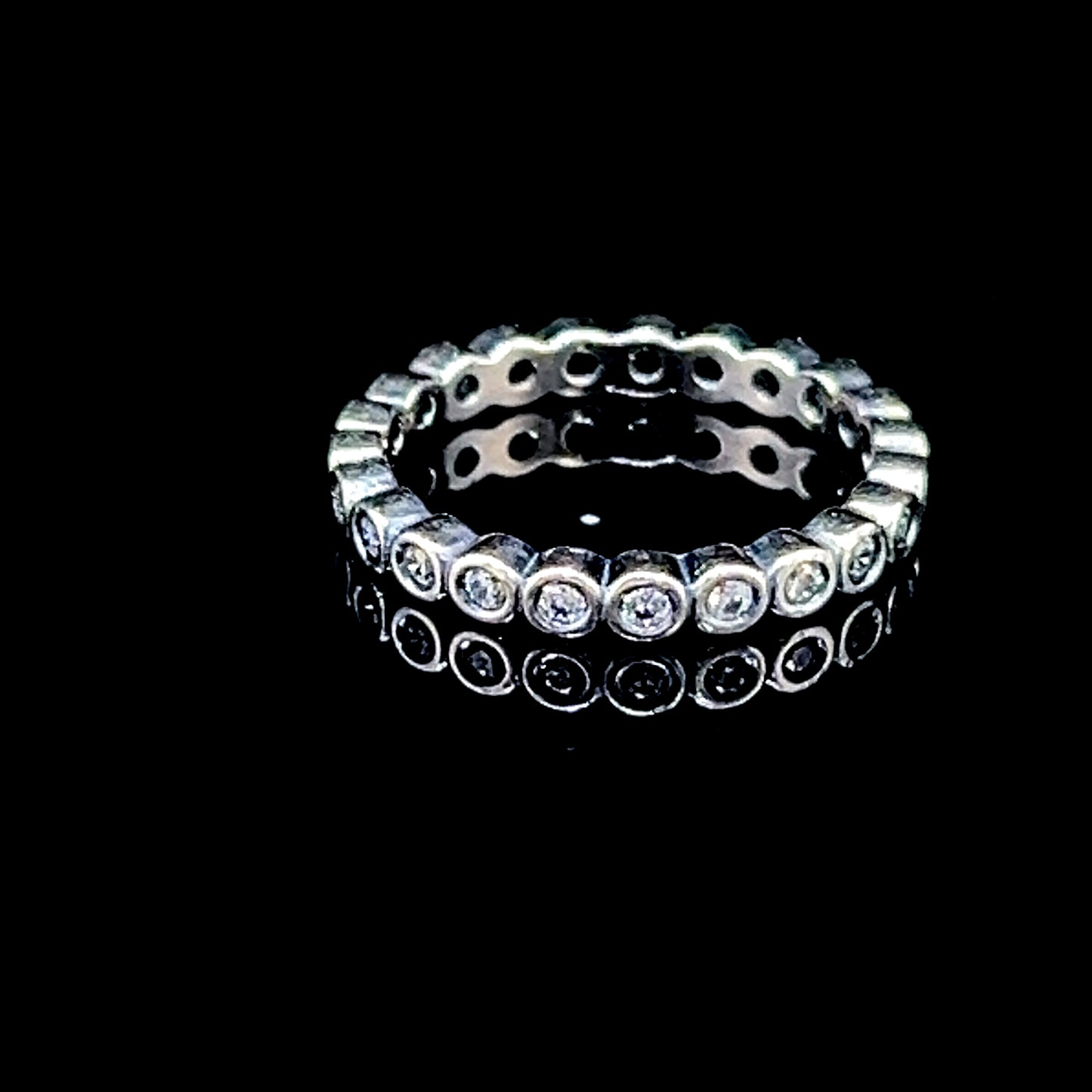 Silver Pandora Cubic Zirconia Alluring Brilliant Ring