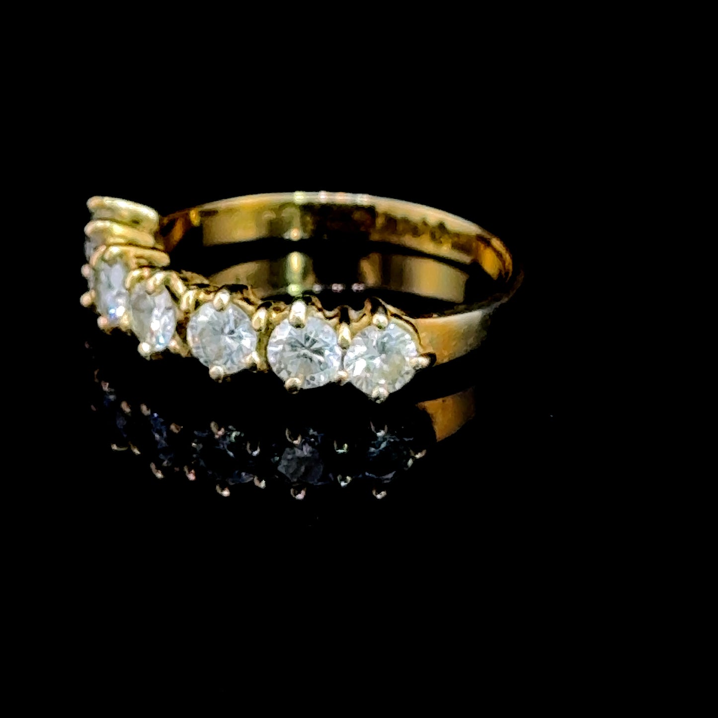 18K Yellow Gold Round Cut 1/3 Eternity Ring APPX 1.0 CTS
