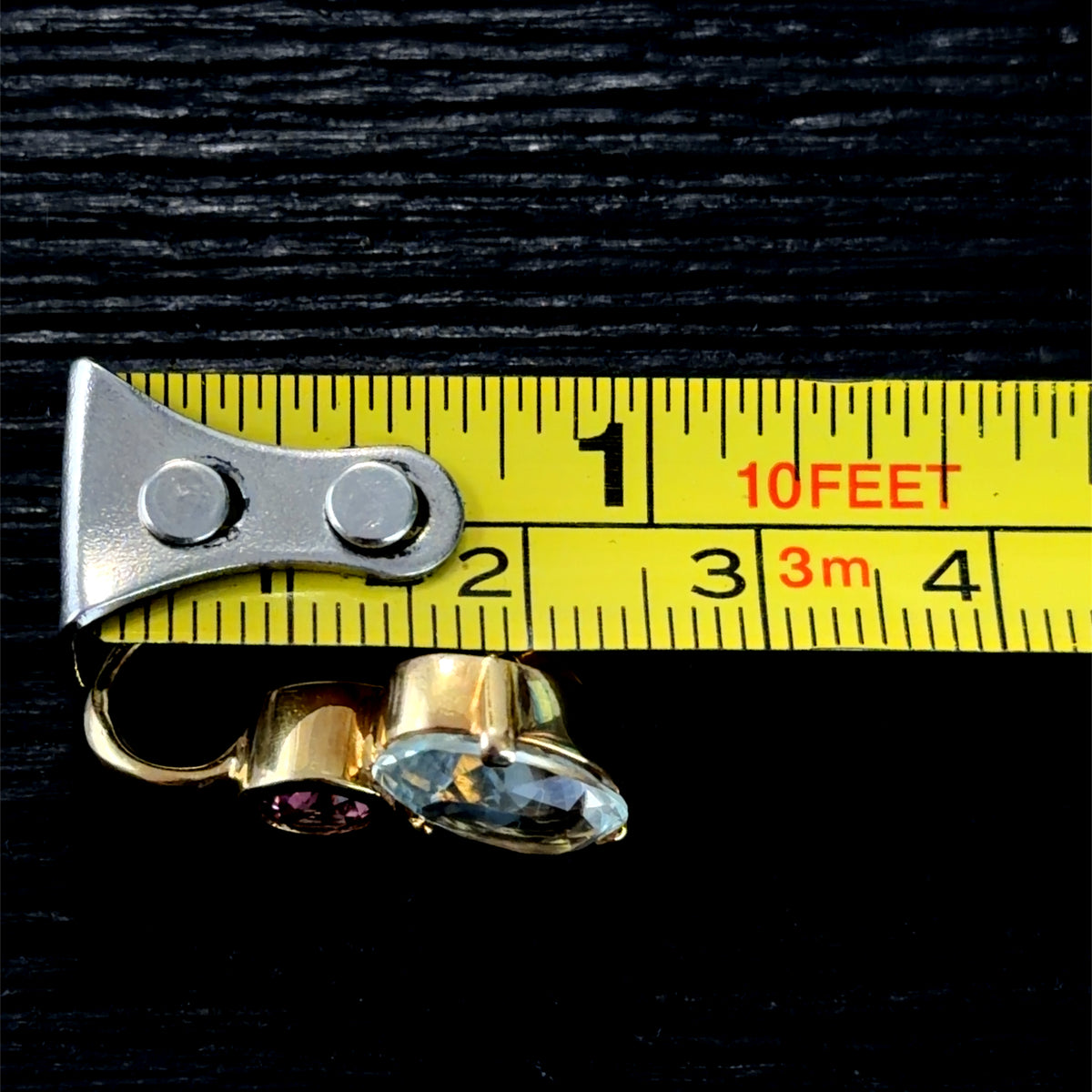 Stunning 18k Yellow Gold Aquamarine & Pink Tourmaline Hinged Lever Back Continental Clip Earrings (We Have the Matching Ring Code 8556)
