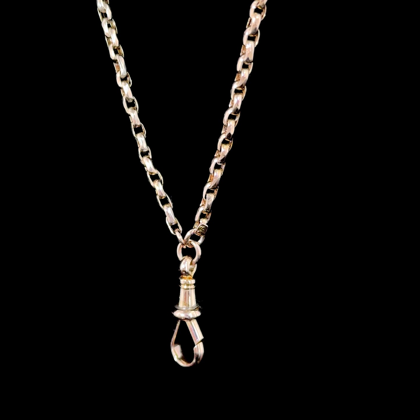 Lovely 9k Yellow Gold Belcher Necklace with Hook Clasp 15.5” Long. Also Converts to A Double Chain Bracelet 8 Inches Long