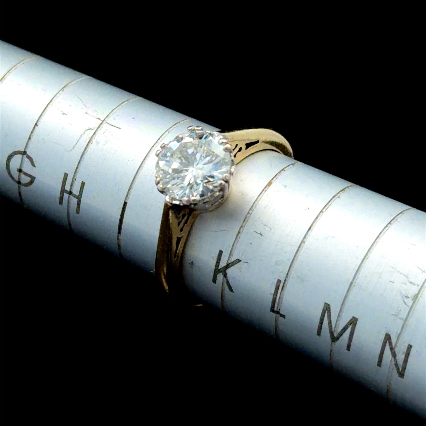 18k Yellow Gold Diamond Solitaire Ring 1.2 Cts H-I Colour Si2