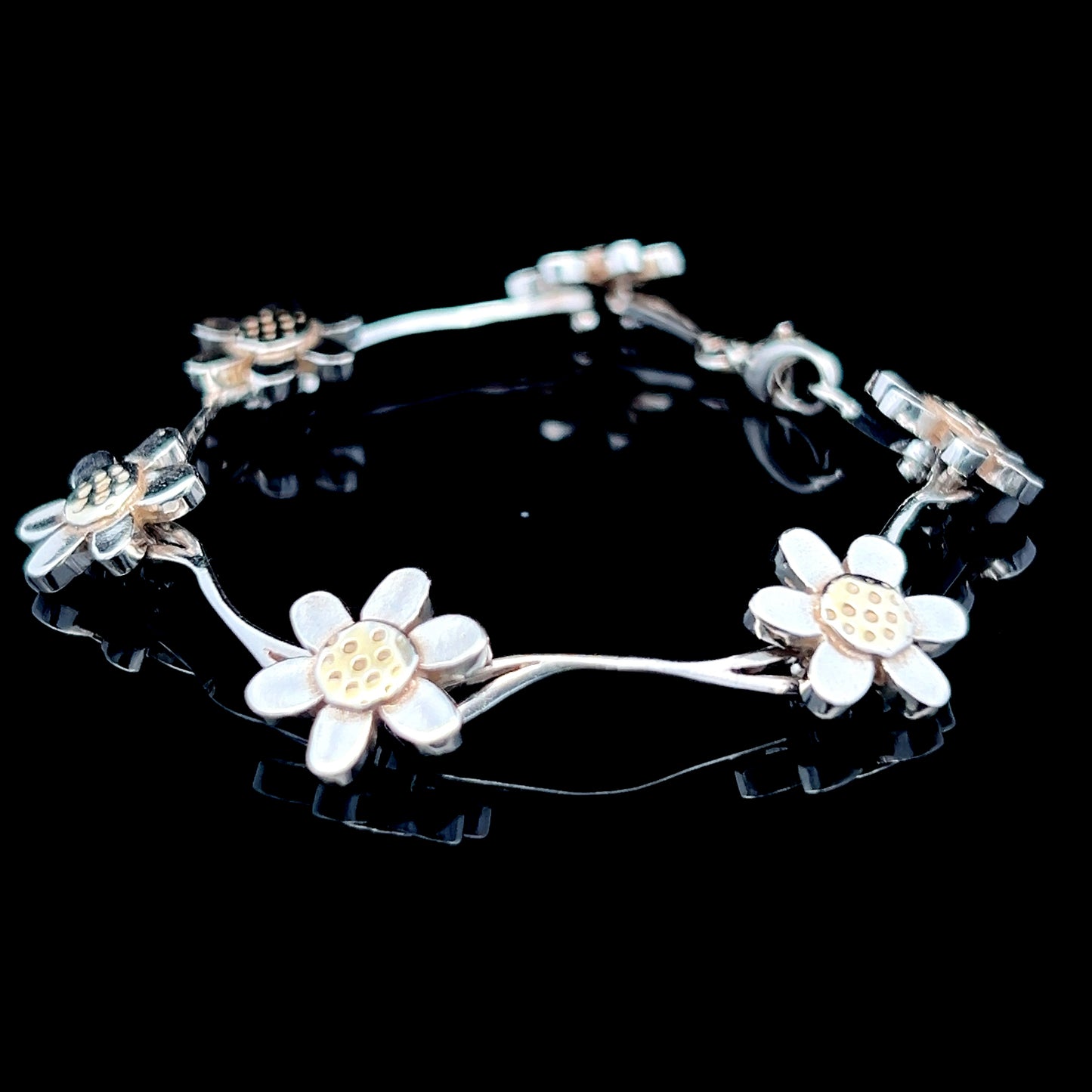 Linda MacDonald Silver Daisy Bracelet