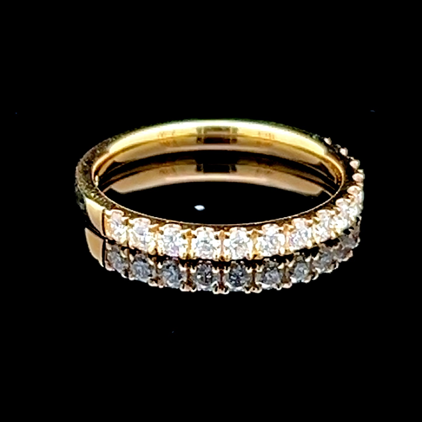 18K Yellow Gold Micro Claw Eternity Ring