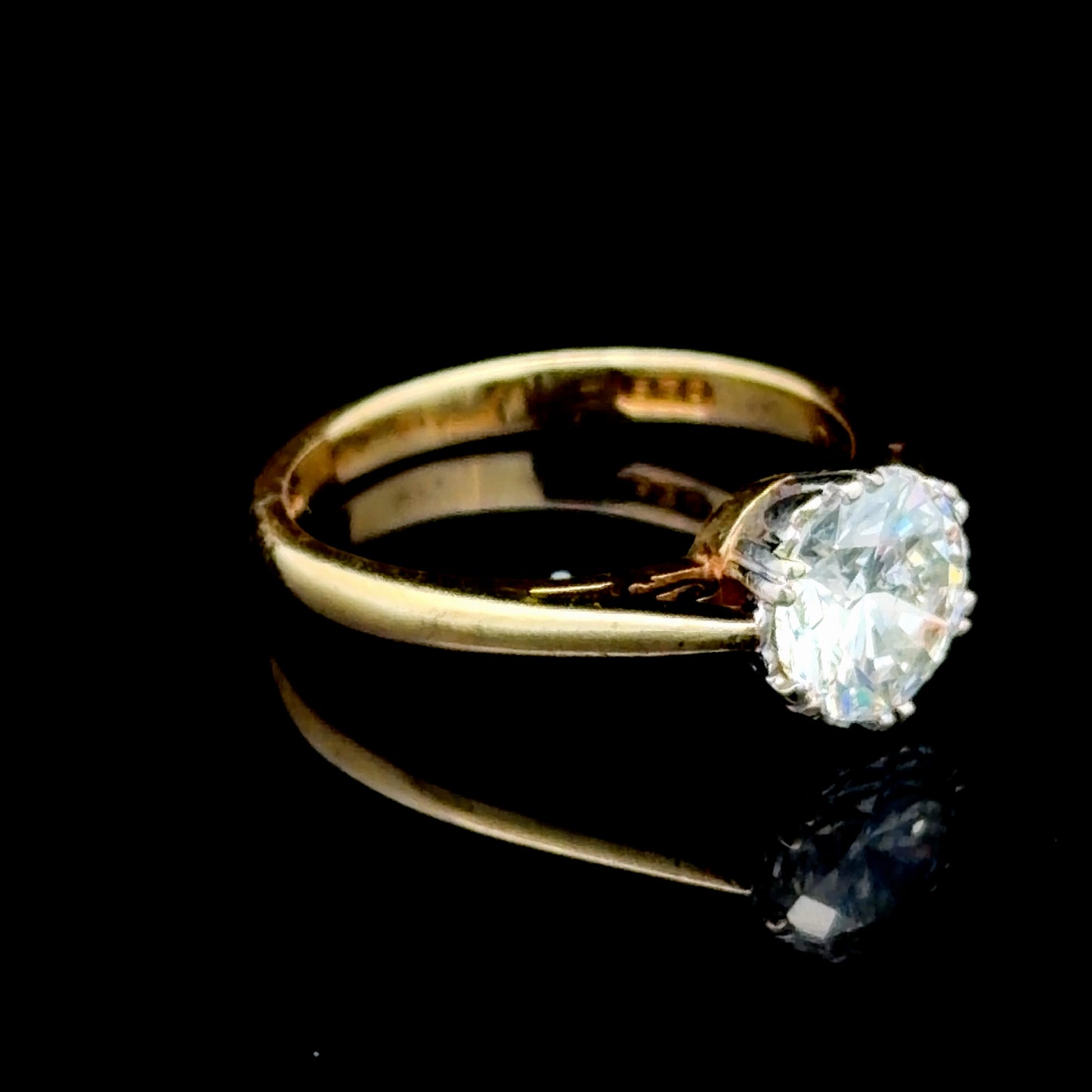 18k Yellow Gold Diamond Solitaire Ring 1.2 Cts H-I Colour Si2