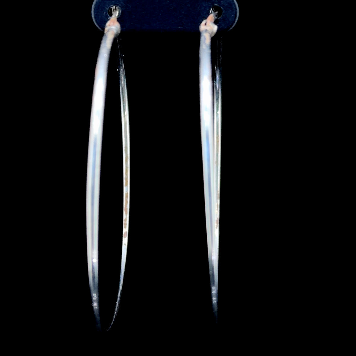 Large Plain Silver Hoop Earrings