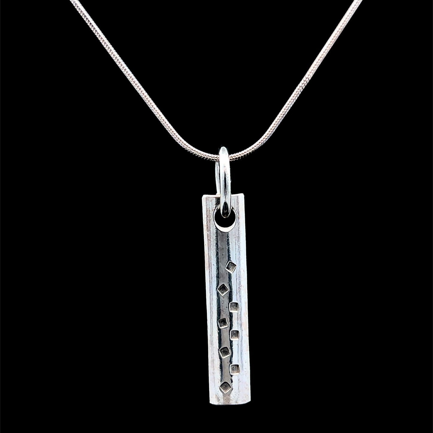 Contemporary Silver Pendant & Chain