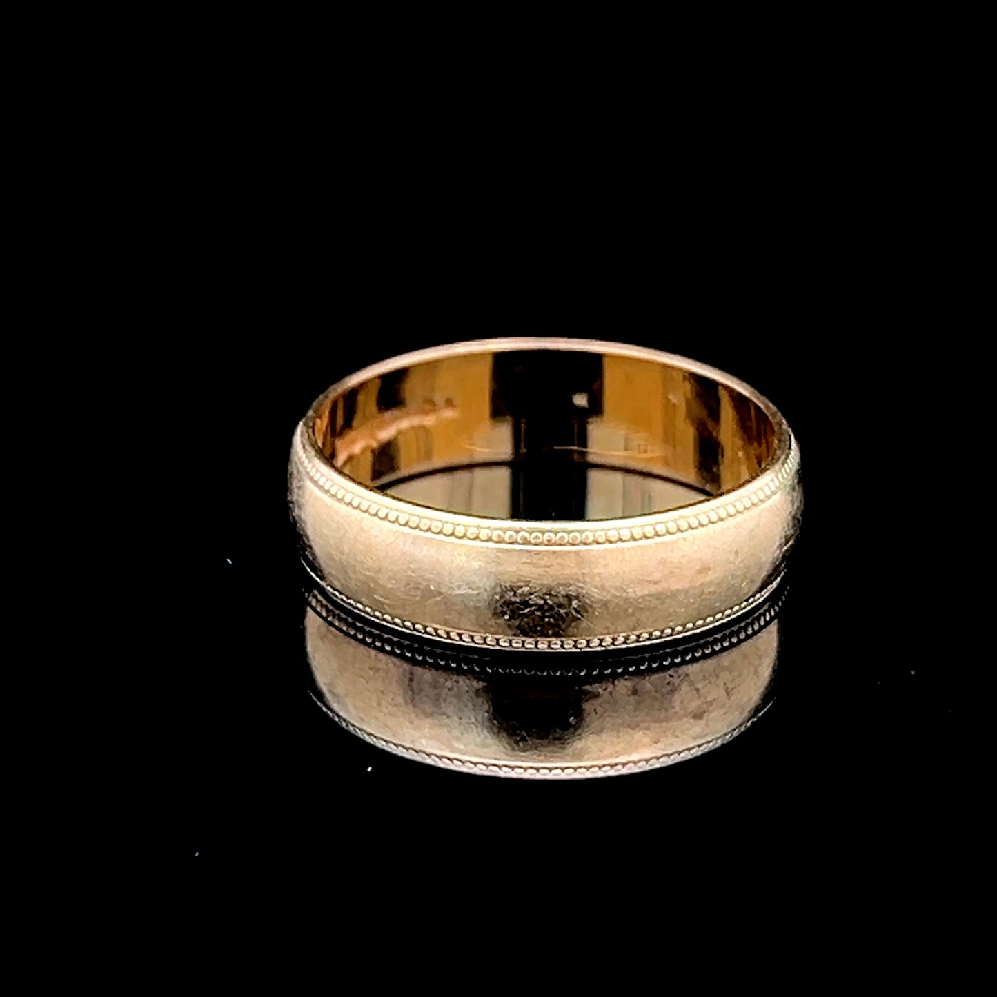 9K Yellow Gold Gents Wedding Band