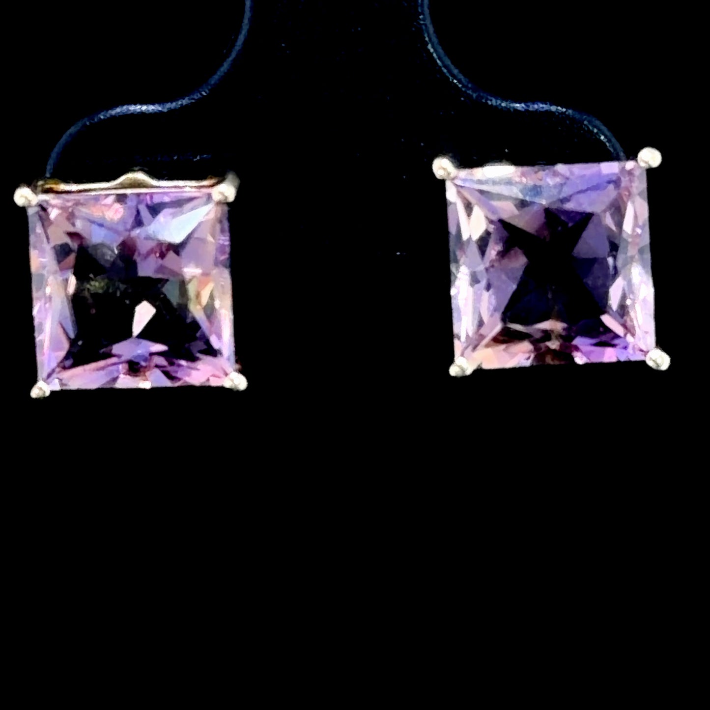 Lovely 10k Yellow Gold Ametrine Stud Earrings