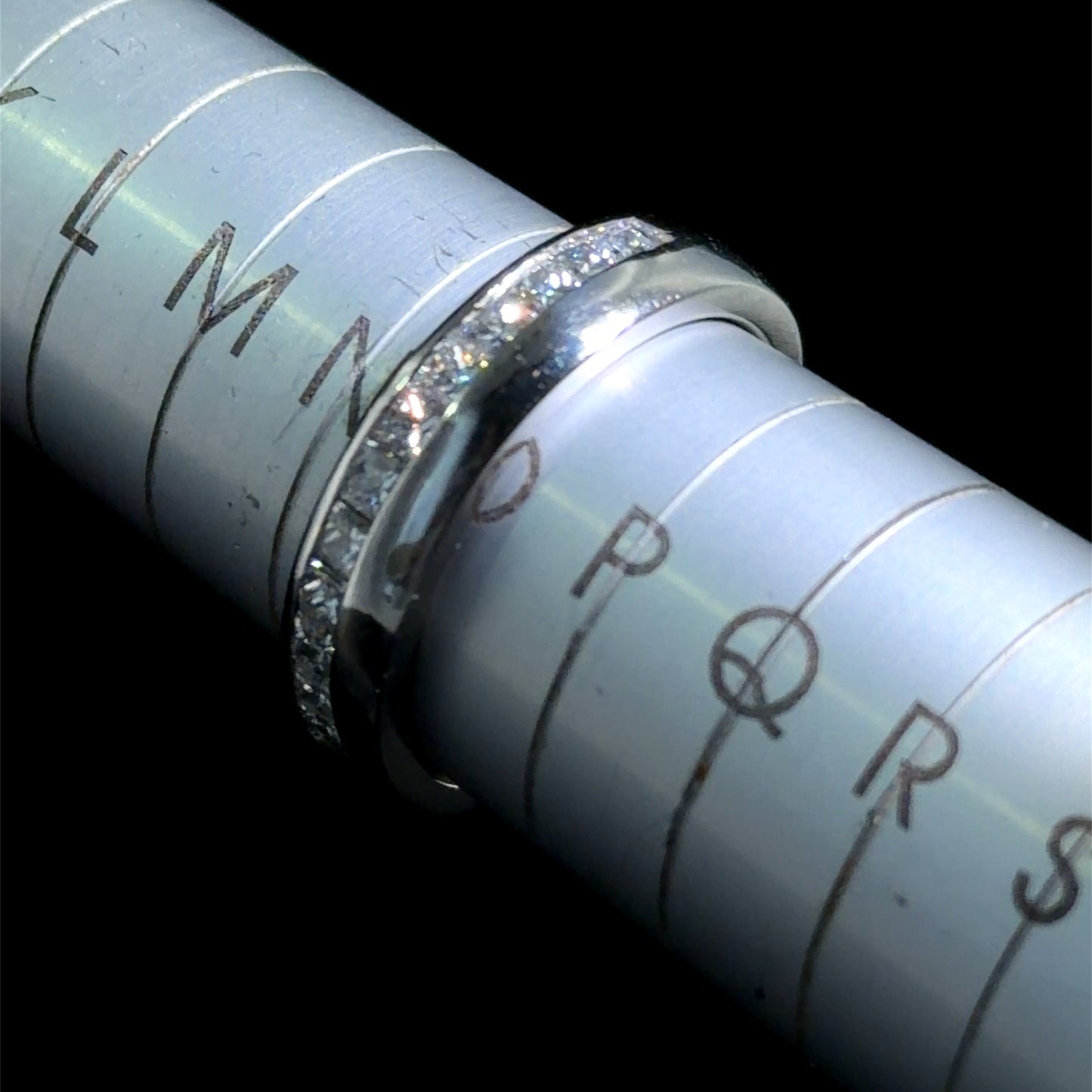 Lovely Platinum Channel Set Princess Cut Diamond Eternity Ring Appx 1.2 Cts