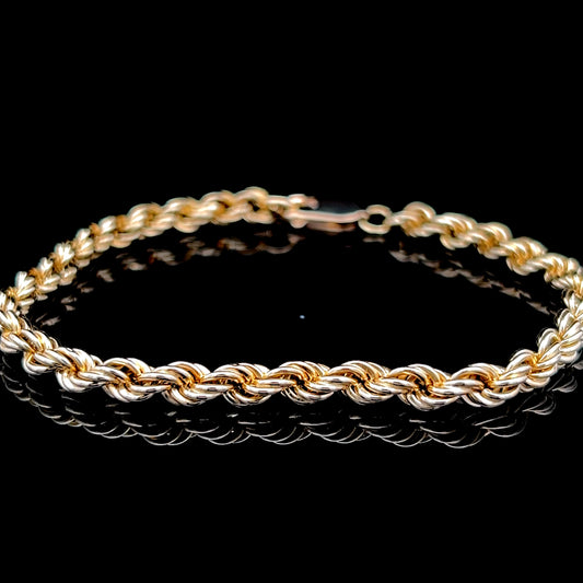 9K Yellow Gold Rope Twist Bracelet