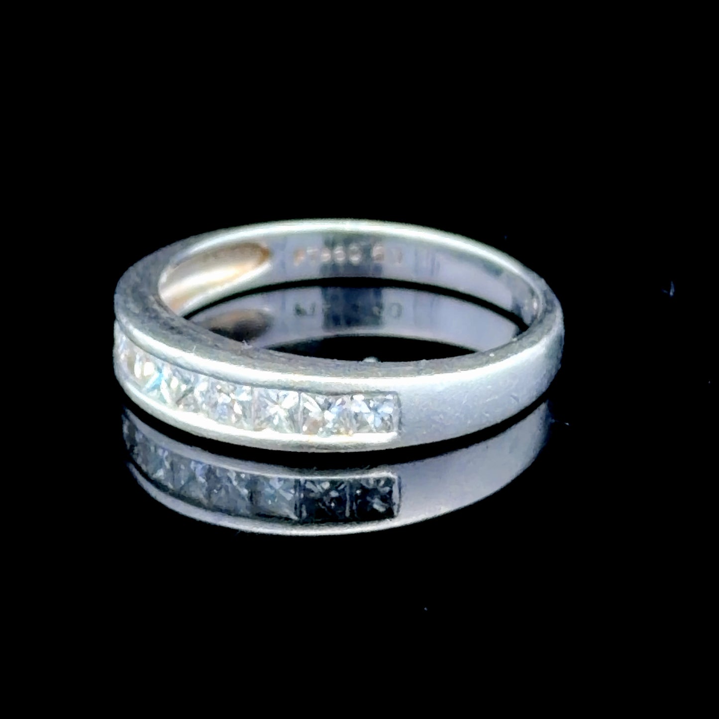 Platinum Princess Cut Diamond Eternity Ring 0.5 Cts