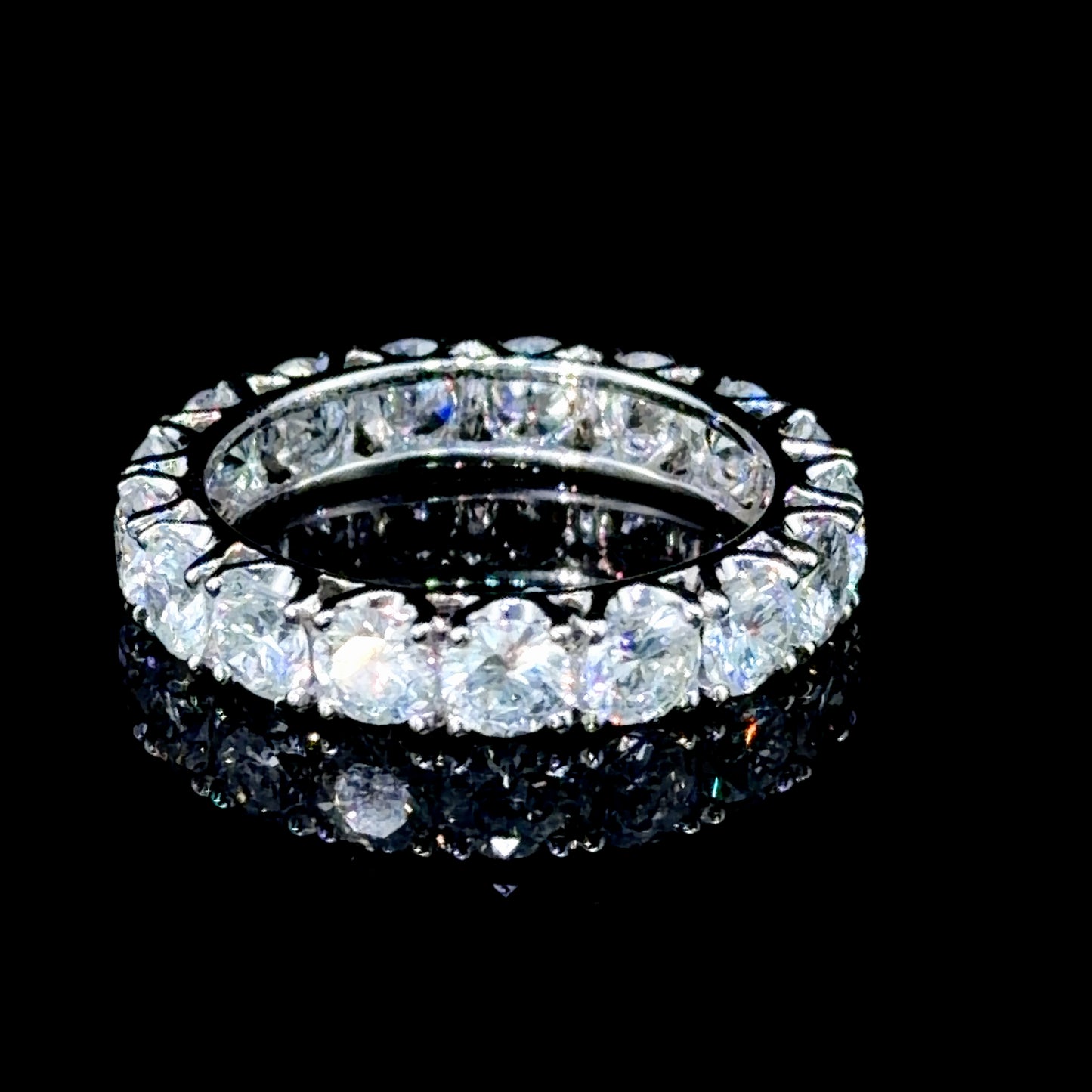 Stunning Platinum 4 Carat Diamond Eternity Ring