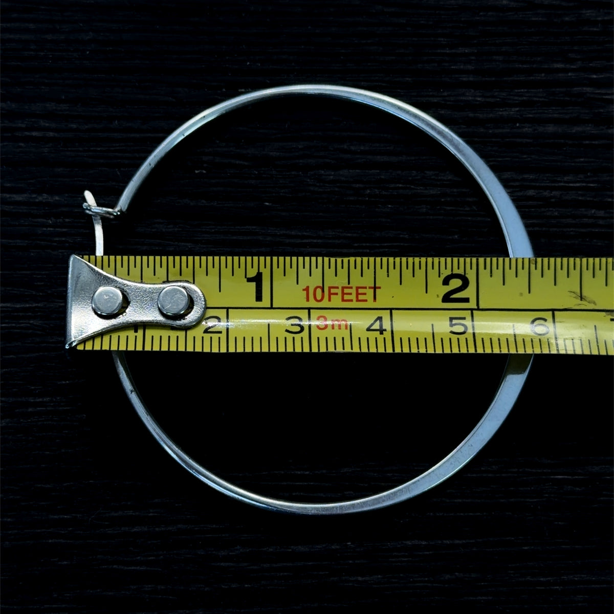 Large Plain Silver Hoop Earrings