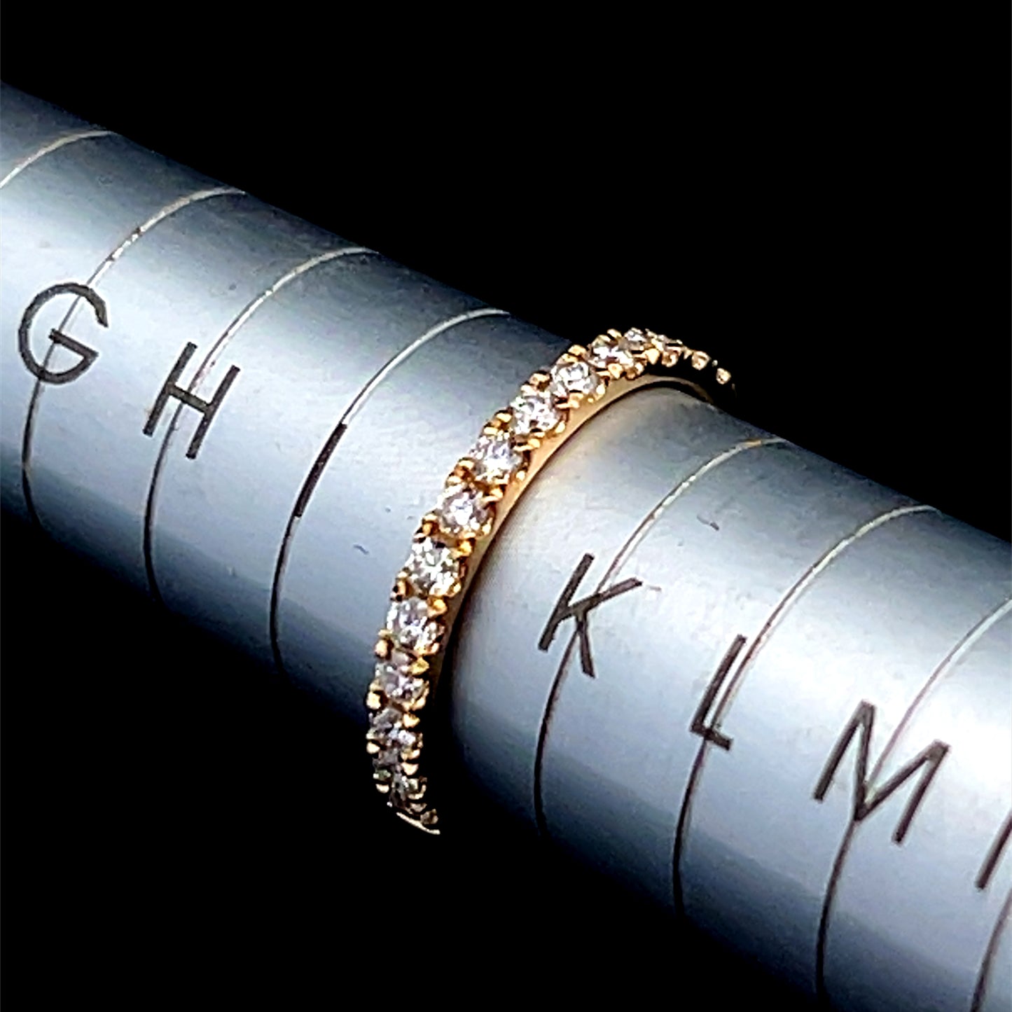 18K Yellow Gold Micro Claw Eternity Ring
