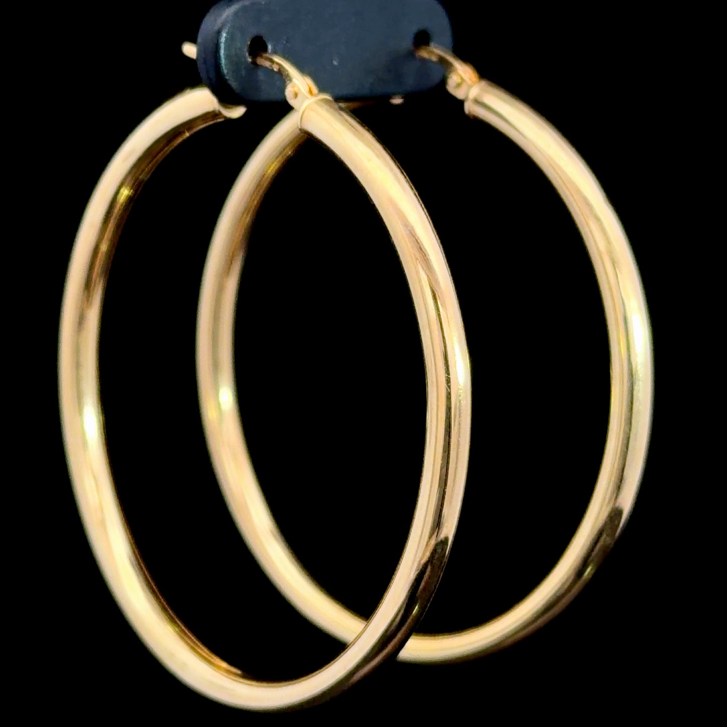 9k Large Yellow Gold Hoops
