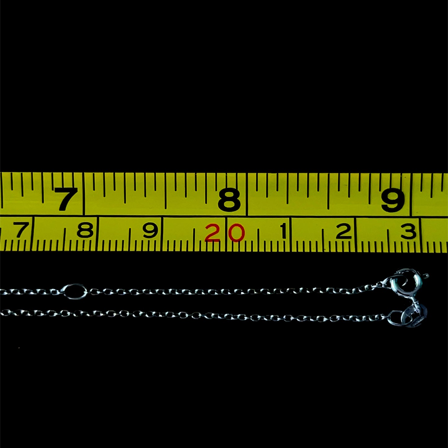 18K White Gold Sapphire & Diamond Pendant & Chain