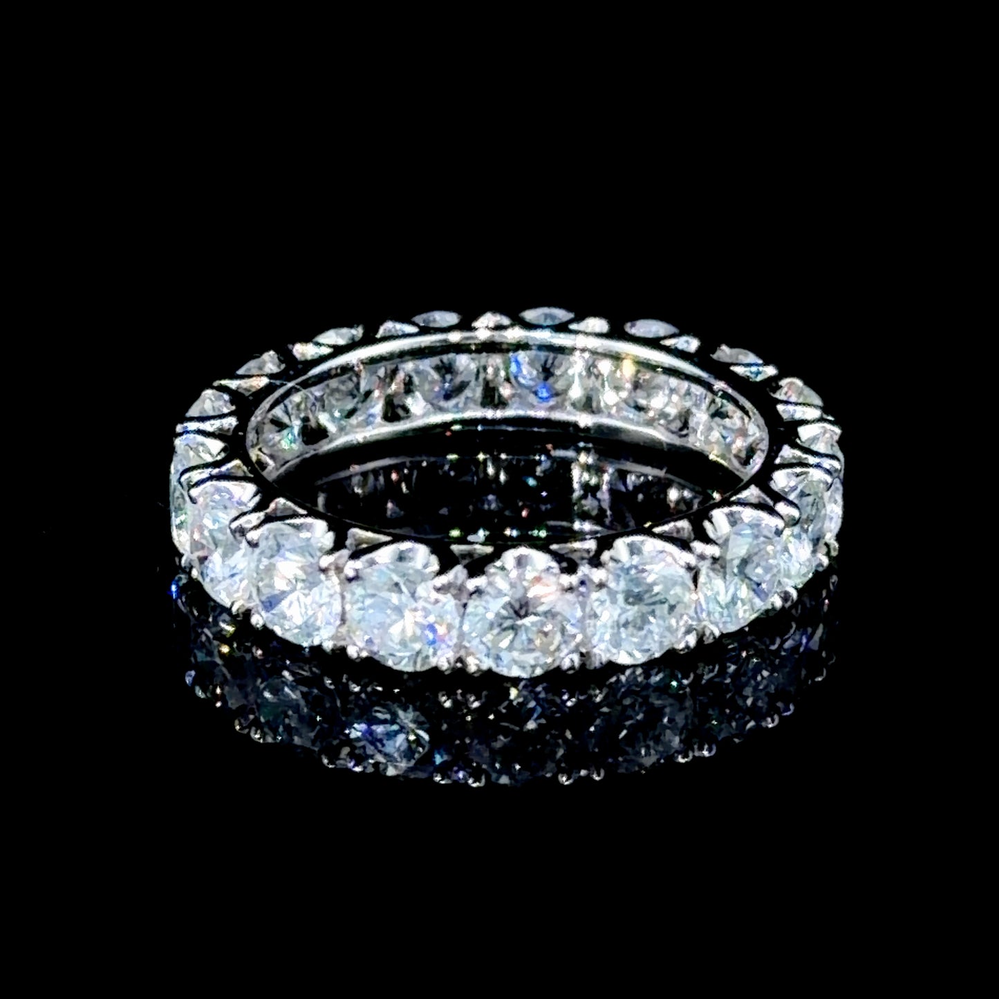 Stunning Platinum 4 Carat Diamond Eternity Ring